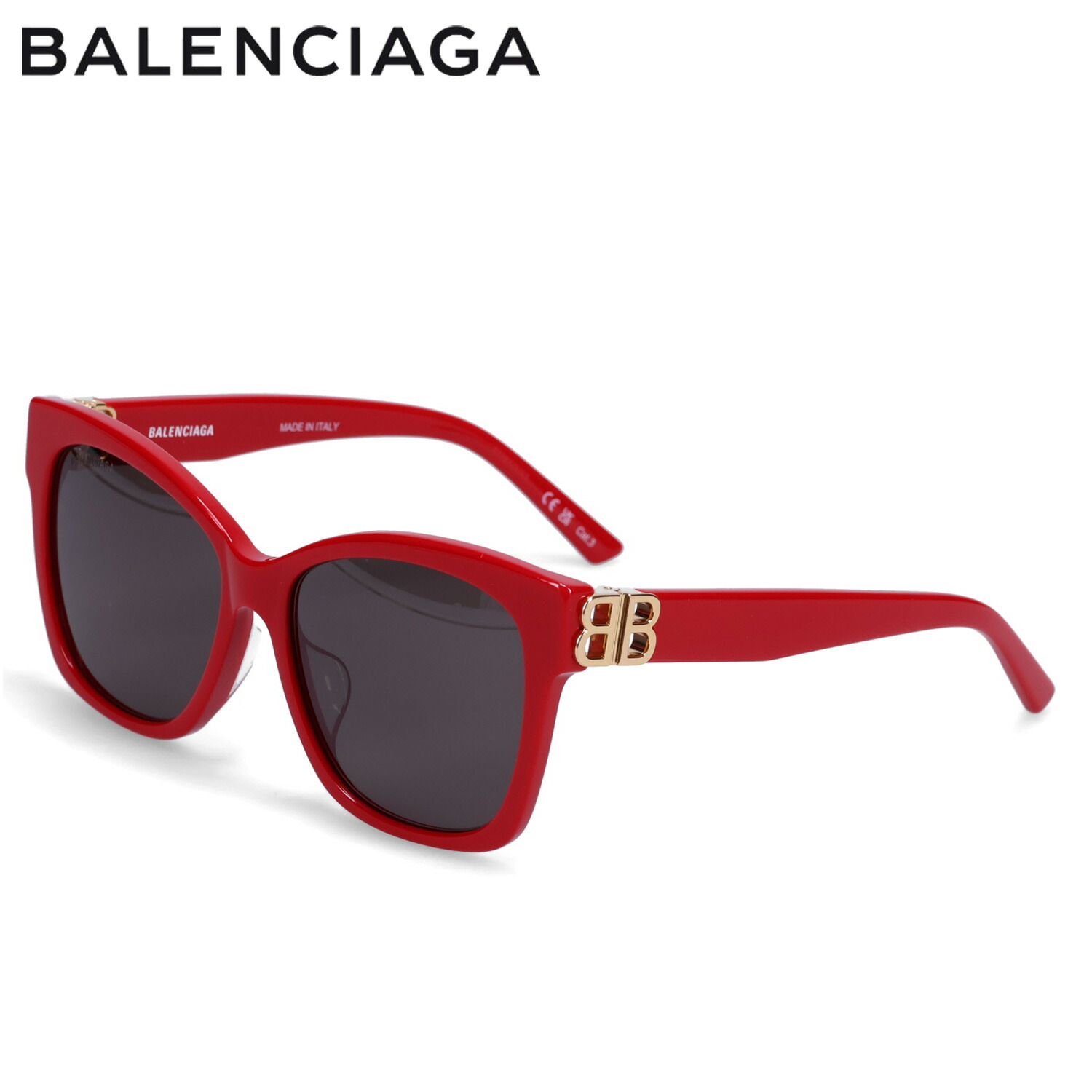 BALENCIAGA バレンシアガ サングラス メンズ レディース アジアンフィット SUNGLASSES レッド BB0102SA-003 母の日