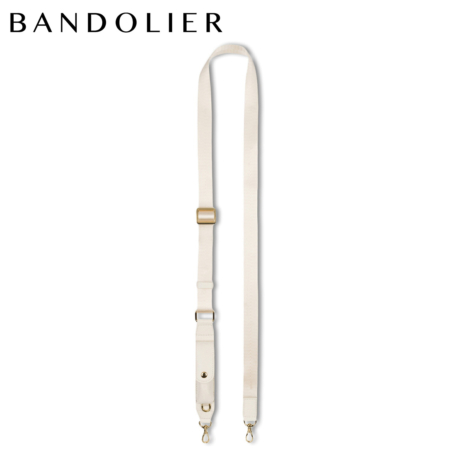 バンドリヤー BANDOLIER スマホショルダー 同盟罷業一回り スマホケース用 下唇合財袋 メンズ レディース LANA LIPSTICK STRAP IVORY 白いこと 白 30BOB