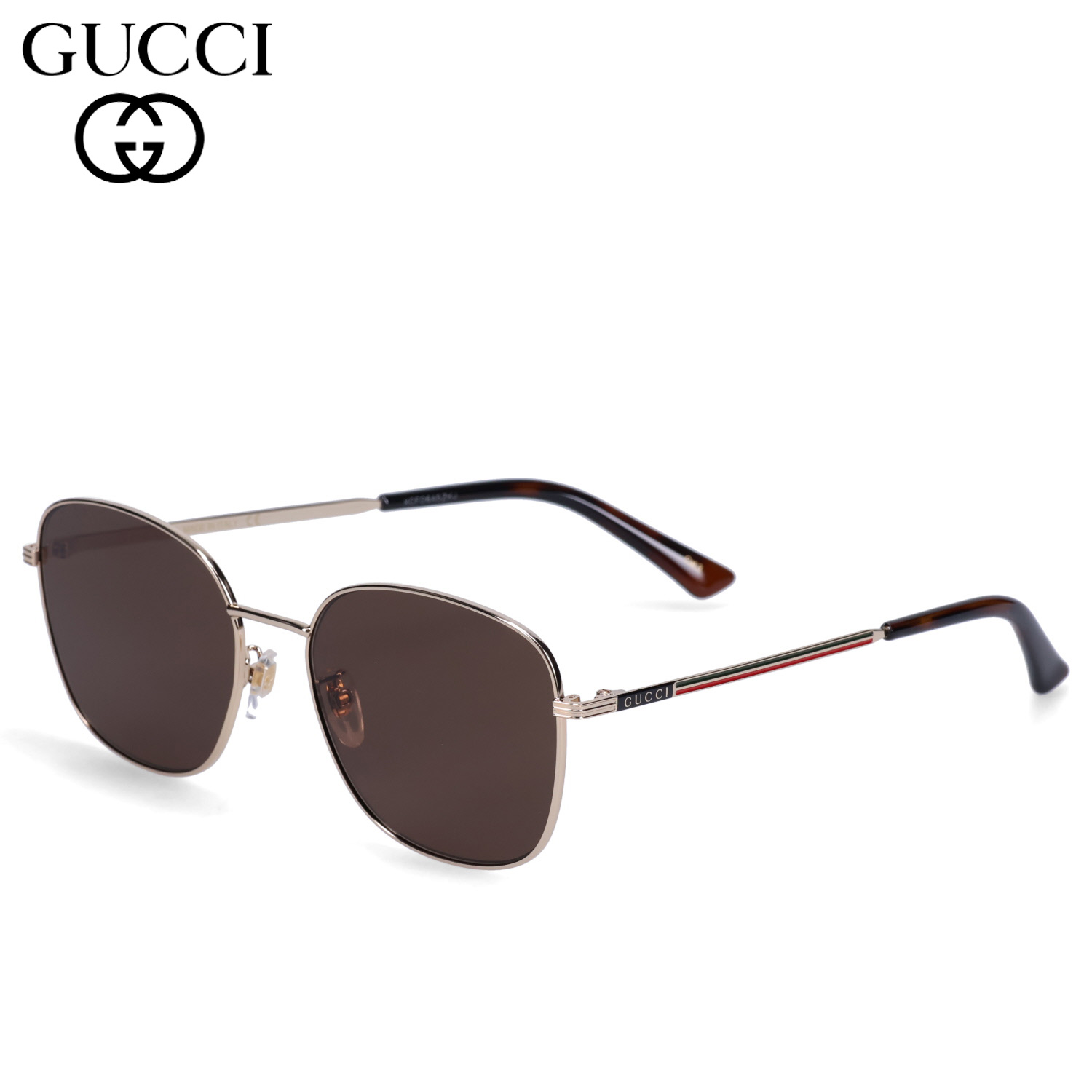 GUCCI グッチ サングラス メンズ レディース アジアンフィット UVカット 紫外線対策 SUNGLASSES ゴールド GG0837SK-002 母の日