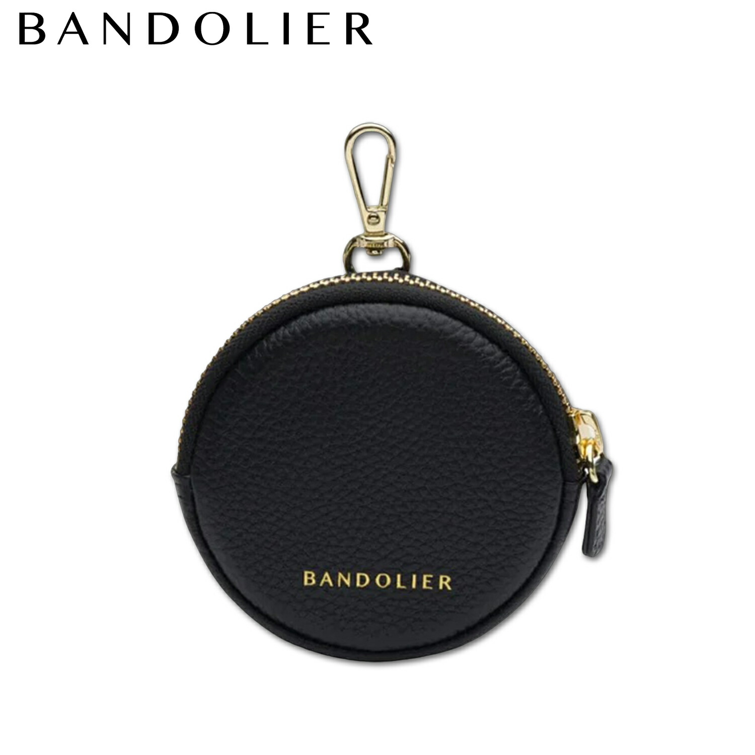バンドリヤー BANDOLIER ポーチ 小物入れ レザー 小さめ 薄型 ミニラウンド メンズ レディース MINI ROUND POUCH BLACK GOLD ブラック 65SRO 母の日