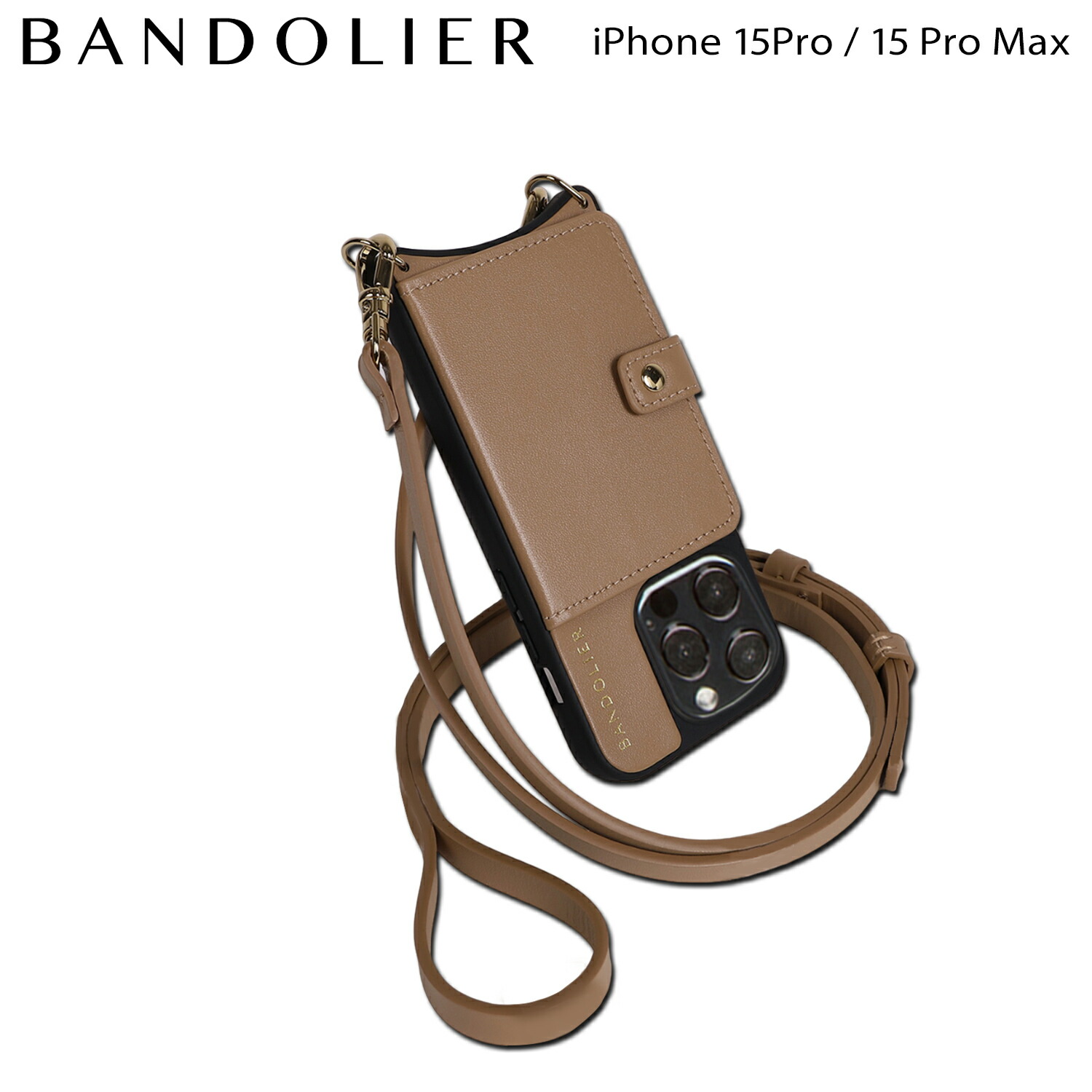 バンドリヤー BANDOLIER iPhone 15 15Pro iPhone 15 Pro Max スマホケース スマホショルダー 携帯 アイフォン メンズ レディース MILA MagSafe TAN ブラウン 18MIL 【Oggi 2月号掲載】 母の日
