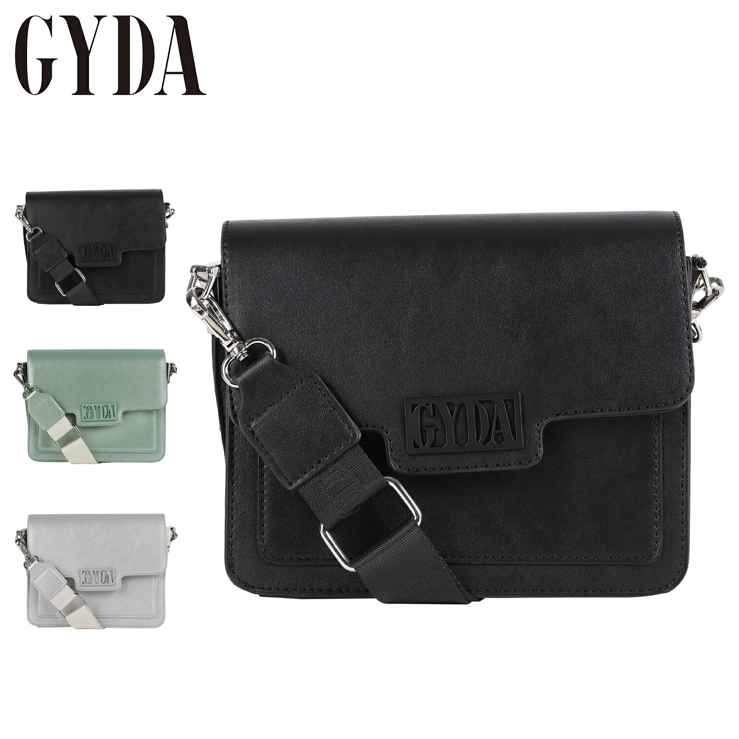 ジェイダ GYDA ショルダーバッグ レディース 斜めがけ SHOULDER BAG FRAME METAL ブラック グリーン グレー 黒 GY-B204｜シュガーオンラインショップ