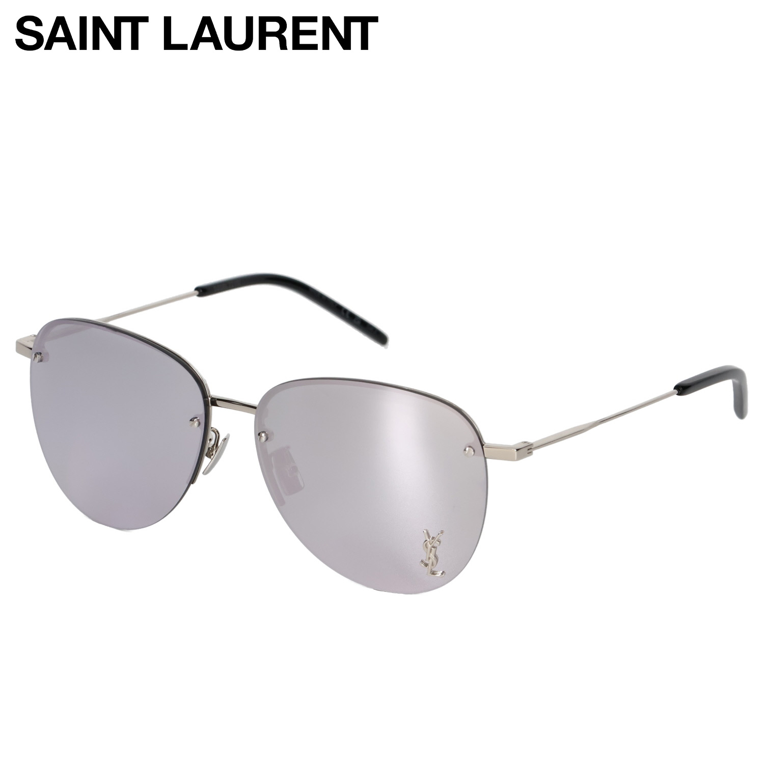 SAINT LAURENT サンローラン サングラス メンズ レディース UVカット アジアンフィット SUNGLASSES シルバー SL328KM-002