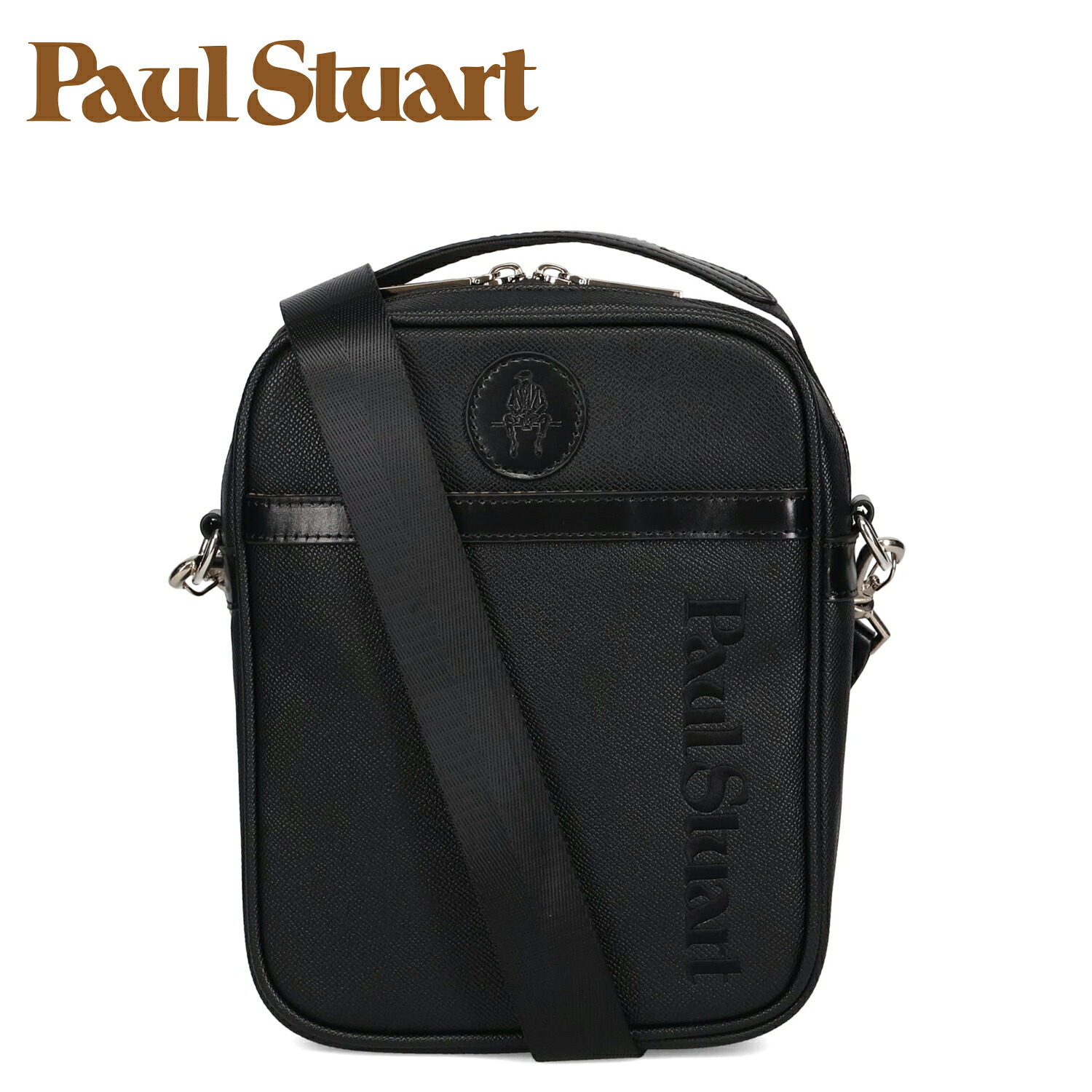 Paul Stuart ポールスチュアート ショルダーバッグ トラベル メンズ 斜めがけ 縦型 SHOULDER BAG ブラック 黒 PS-B032