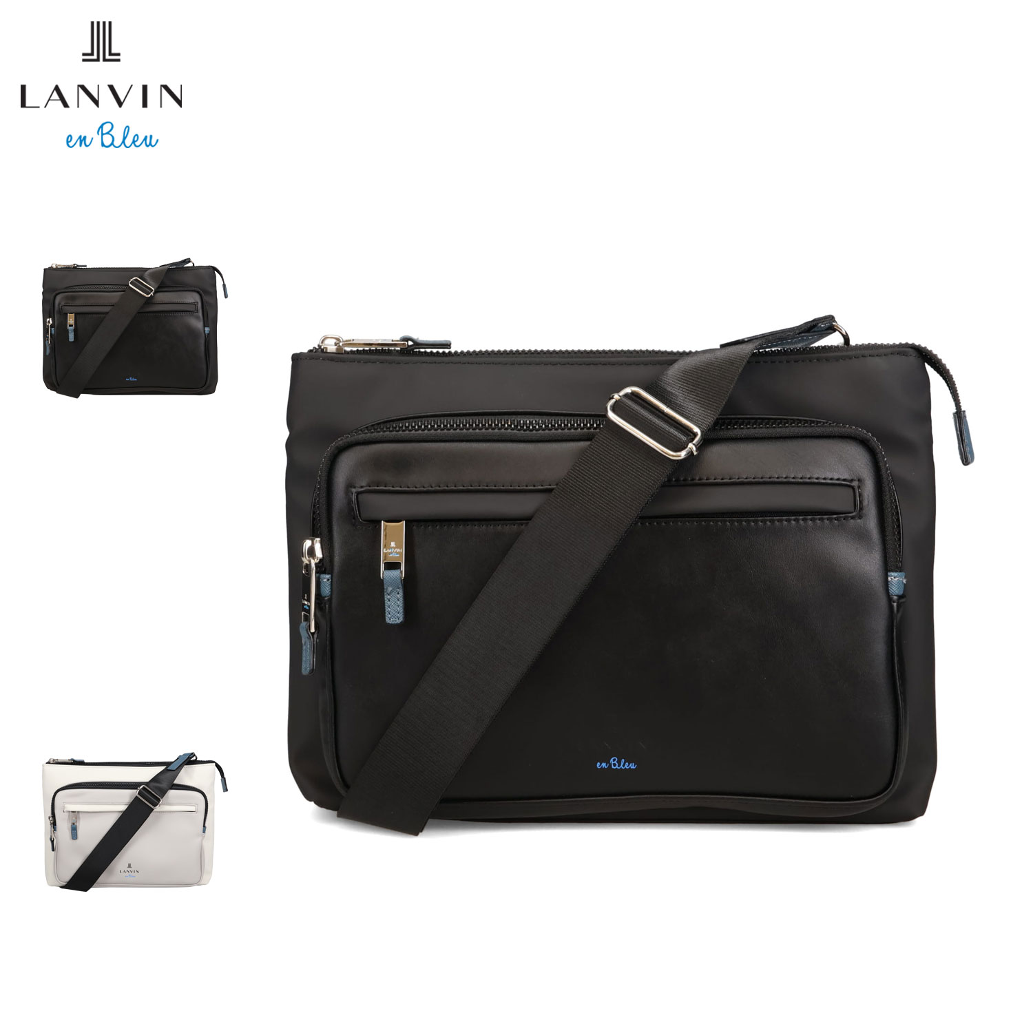 LANVIN en Bleu ランバンオンブルー バッグ ショルダーバッグ メンズ レディース 斜めがけ 撥水 軽量 ドレッセ ブラック ホワイト 黒 白 515112