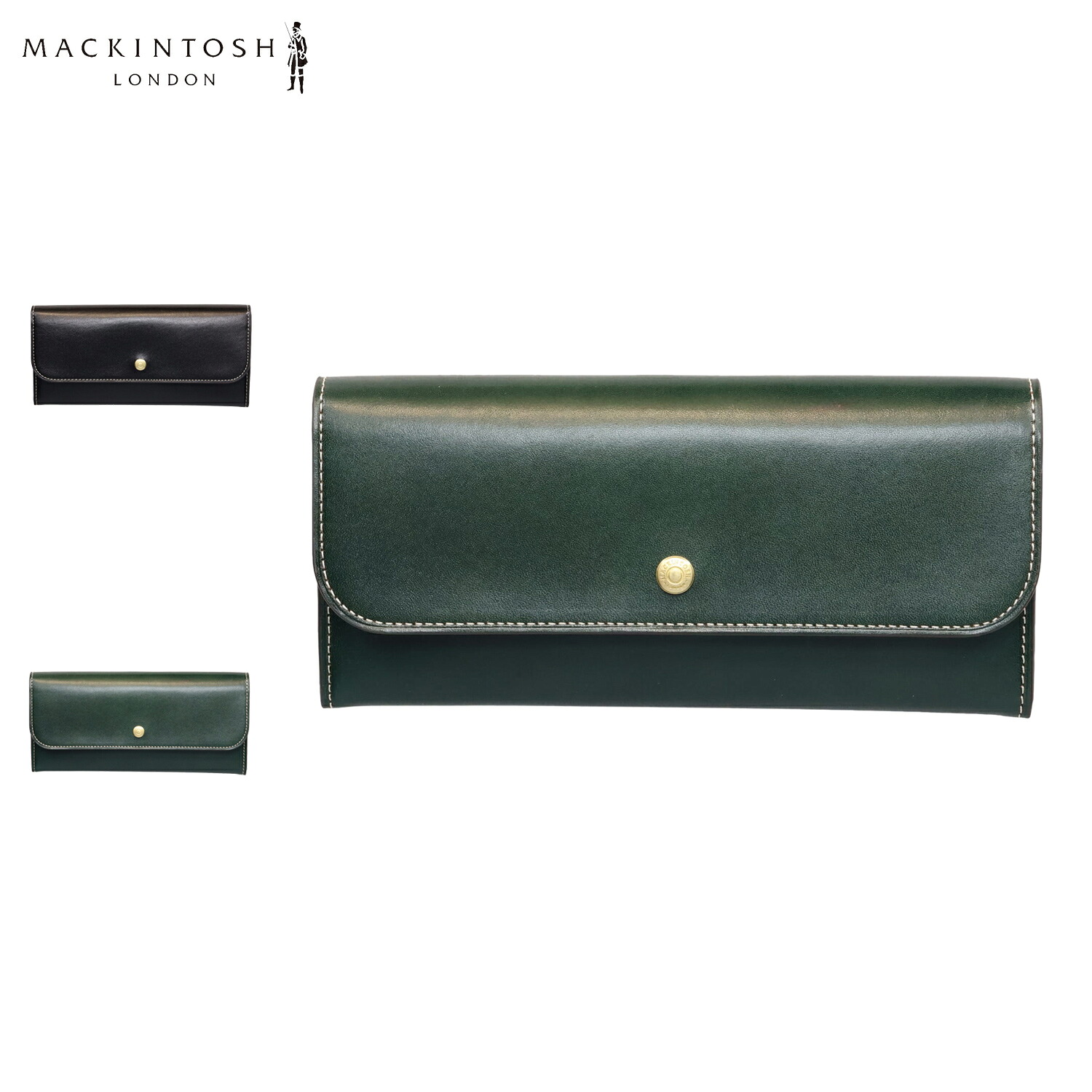 【最大1000円OFFクーポン発行中】 MACKINTOSH LONDON マッキントッシュロンドン 財布 長財布 メンズ レディース 本革 LONG WALLET ブラック グリーン 黒 6060020｜シュガーオンラインショップ
