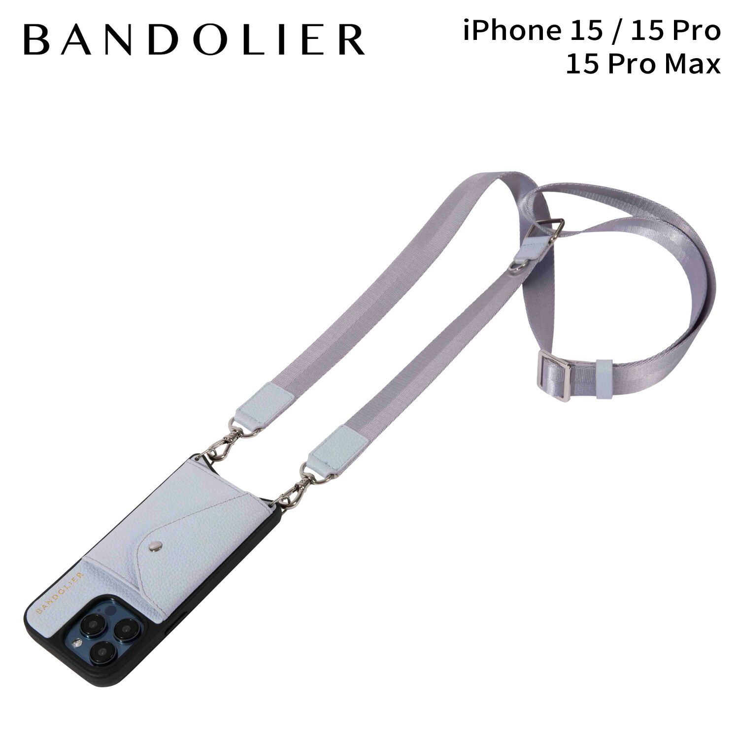 【最大1000円OFFクーポン発行中】 バンドリヤー BANDOLIER iphone15 15pro 15proMax スマホケース スマホショルダー 携帯 アイフォン メンズ レディース BOBBY SIDE SLOT PASTEL BLUE ブルー 14BOB｜シュガーオンラインショップ