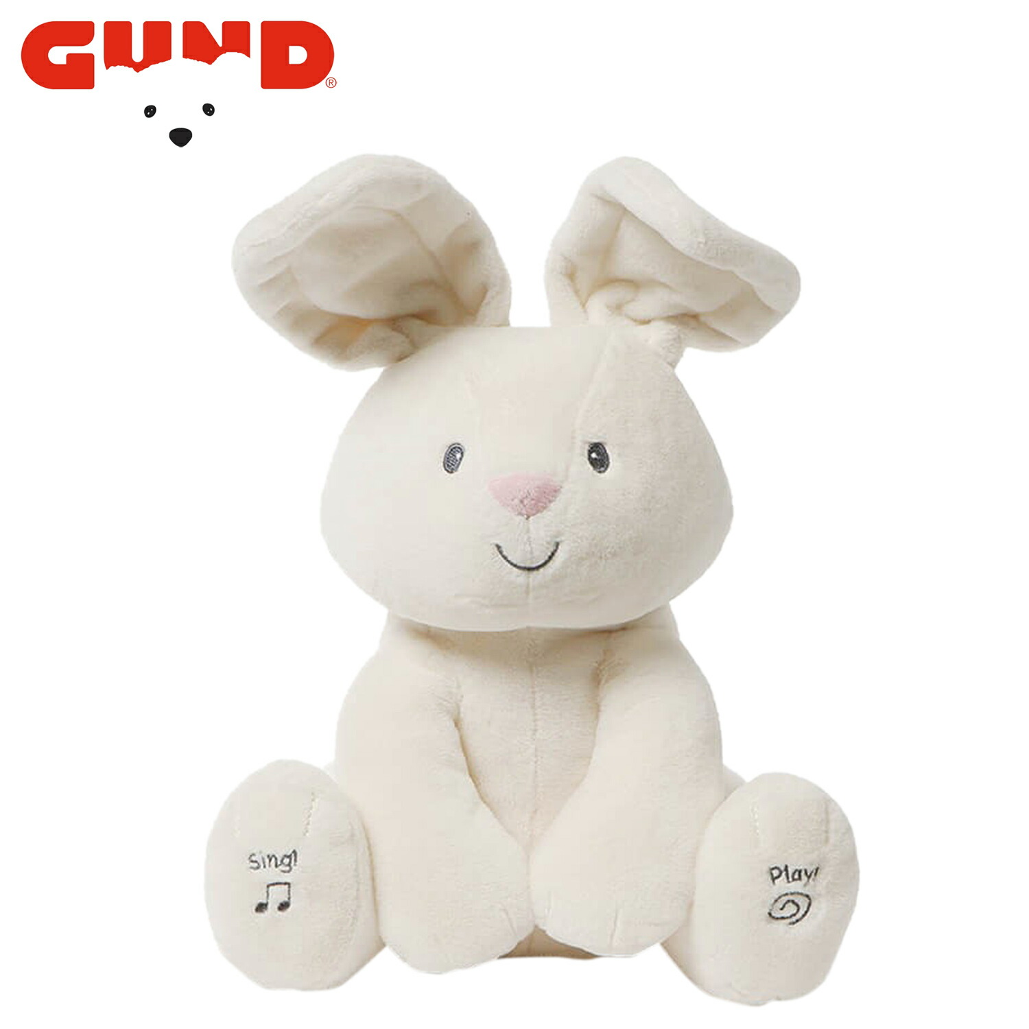 ガンド GUND ぬいぐるみ フローラ バニー ベビー キッズ うさぎ 3才から 音楽 英語 FLORA BUNNY 6052939 母の日