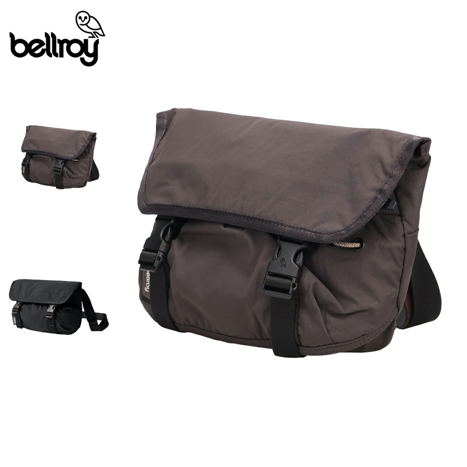 Bellroy ベルロイ バッグ ショルダーバッグ メッセンジャーバッグ メンズ レディース 6L 耐水 超軽量 斜めがけ CINCH MINI MESSENGER ダーク グレー ブラック 黒 母の日