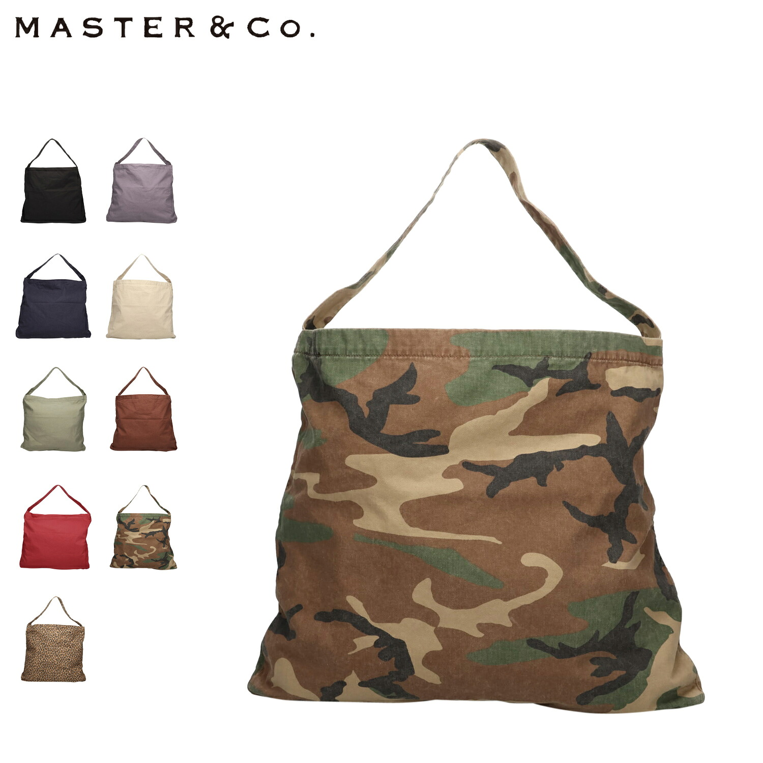 【最大1000円OFFクーポン発行中】 マスターアンドコー MASTER&Co. ショルダーバッグ メンズ レディース 斜めがけ 折りたたみ コットン MC392｜シュガーオンラインショップ