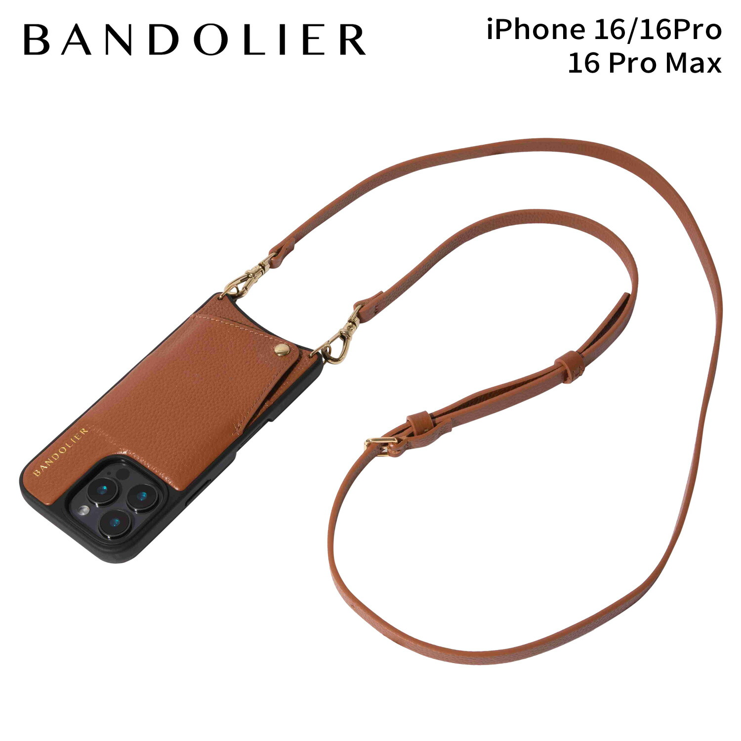 【最大1000円OFFクーポン発行中】 バンドリヤー BANDOLIER スマホショルダー スマホケース iphone16 16pro 16proMax アイフォン エマ シエンナ メンズ レディース EMMA SIENNA ブラウン 10EMM｜シュガーオンラインショップ