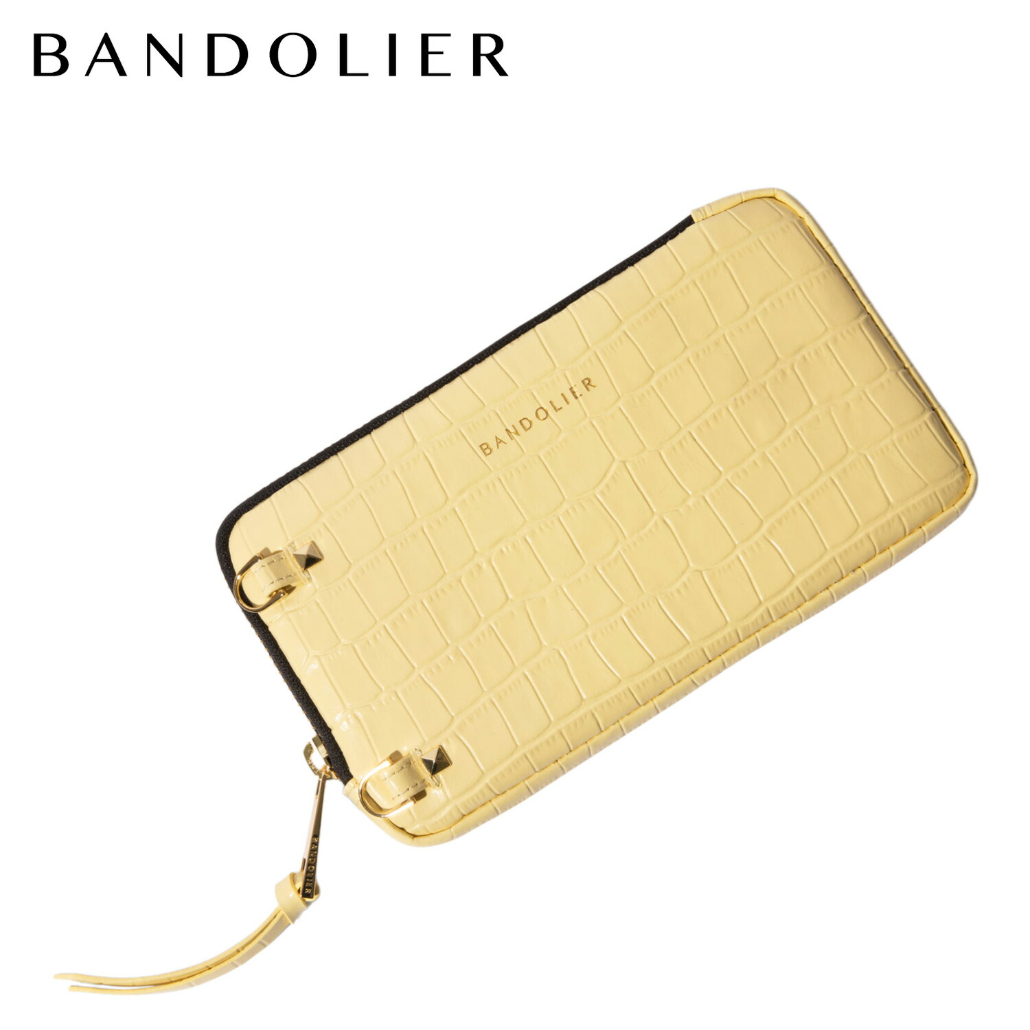バンドリヤー BANDOLIER ポーチ 小物入れ スマホ スマートフォン 小さめ 財布 代わり エキスパンデッド ポーチ クロック イエロー メンズ レディース EXPANDED POUCH CROC YELLOW イエロー 21GRA 母の日