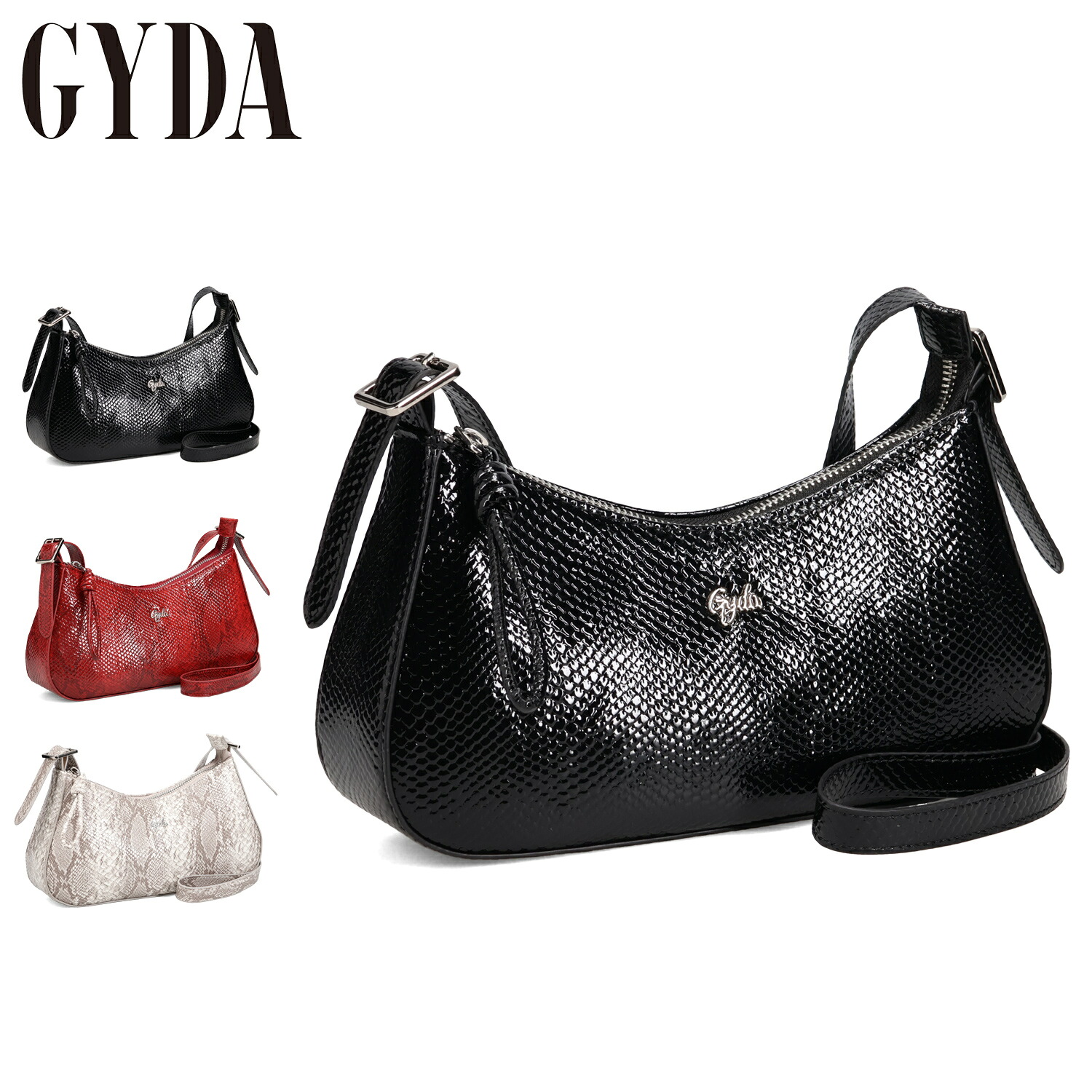 ジェイダ GYDA バッグ ハンドバッグ レディース 軽量 斜めがけ ブラック レッド マルチ 黒 GY-B367 母の日