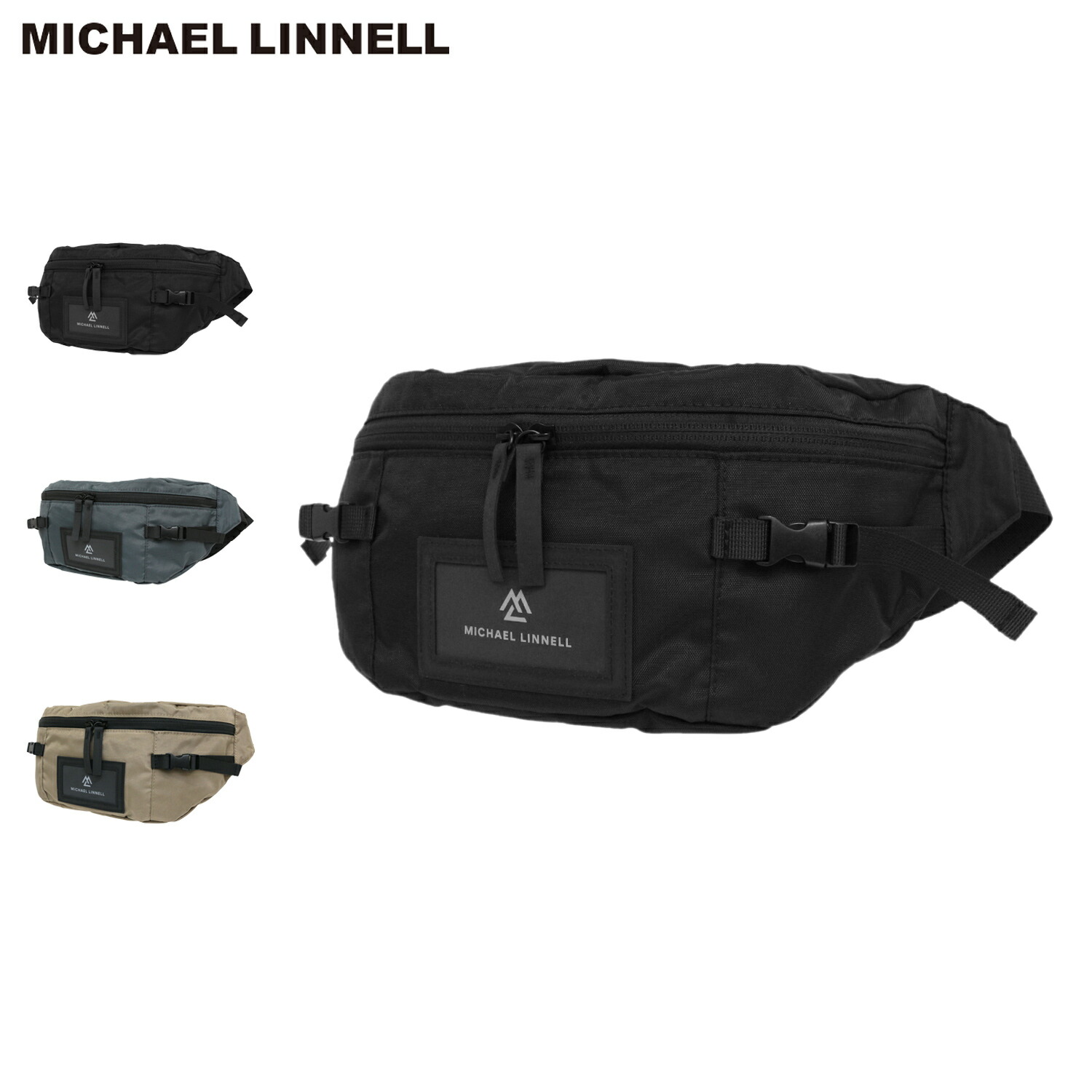 MICHAEL LINNELL マイケルリンネル バッグ ウエストポーチ メンズ レディース 4.5L 軽量 撥水 斜めがけ コンパクト ブラック グレー ベージュ 黒 MLYL-10 母の日