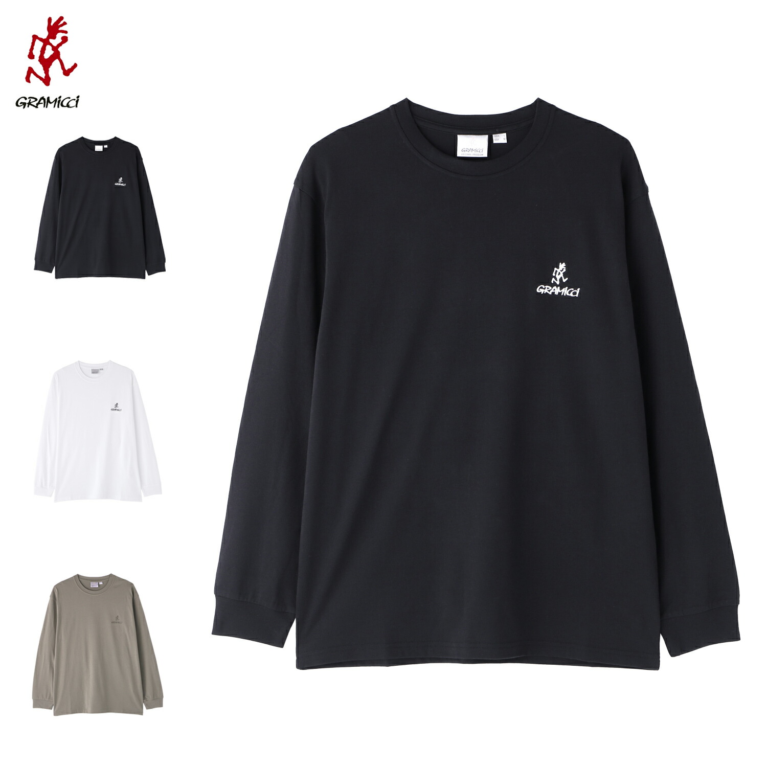 グラミチ Gramicci Tシャツ 長袖 ロンT カットソー メンズ ONE POINT LOGO L/S TEE G5FU-T100