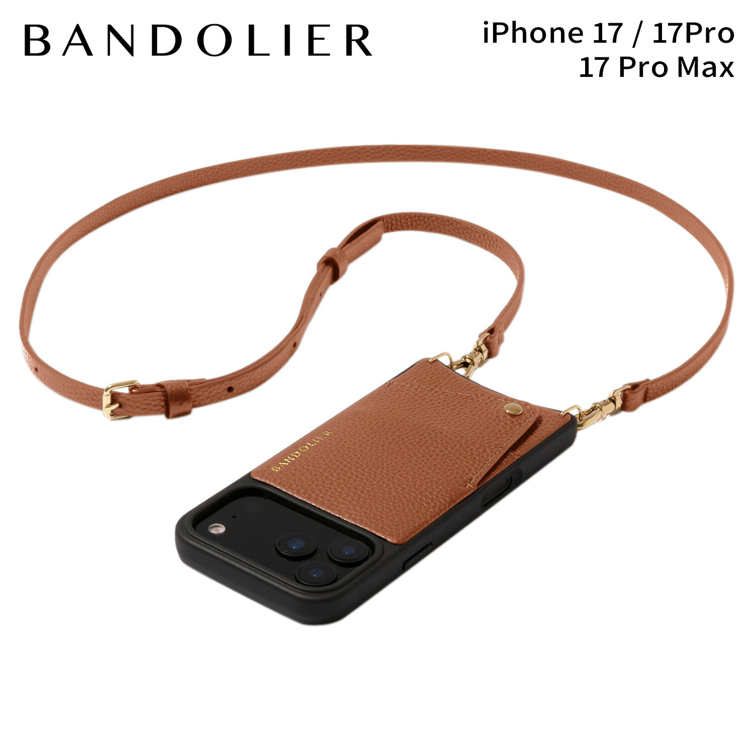 バンドリヤー BANDOLIER スマホショルダー iPhone17 17Pro 17Pro Max スマホケース アイフォン エマ シエンナ メンズ レディース EMMA SIENNNA ブラウン 10EMM 母の日