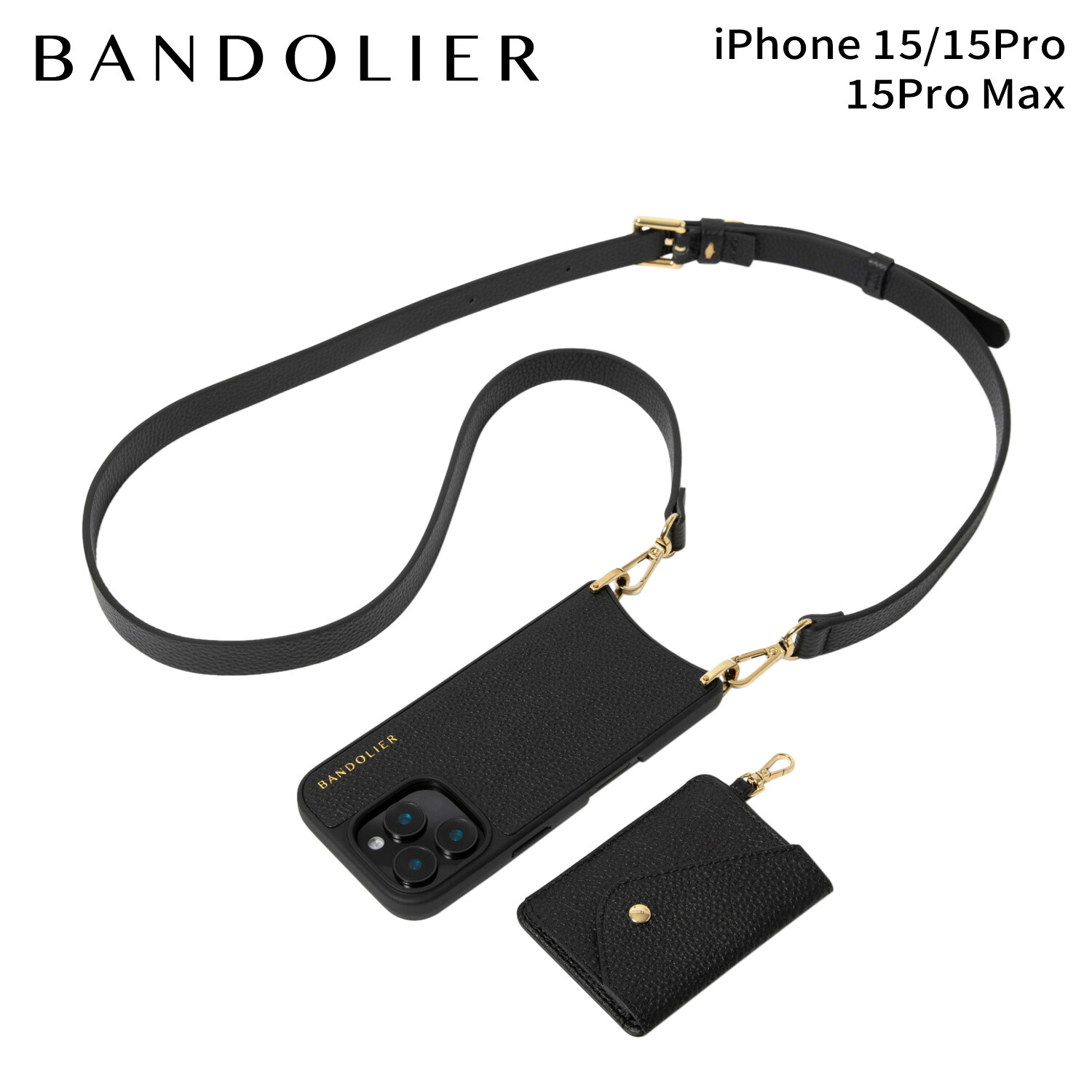 【最大1000円OFFクーポン発行中】 バンドリヤー BANDOLIER スマホショルダー iphone15 スマホケース アイフォン レミ マグネット ゴールド メンズ レディース REMI MAGNET GOLD ブラック 黒 12REM｜シュガーオンラインショップ