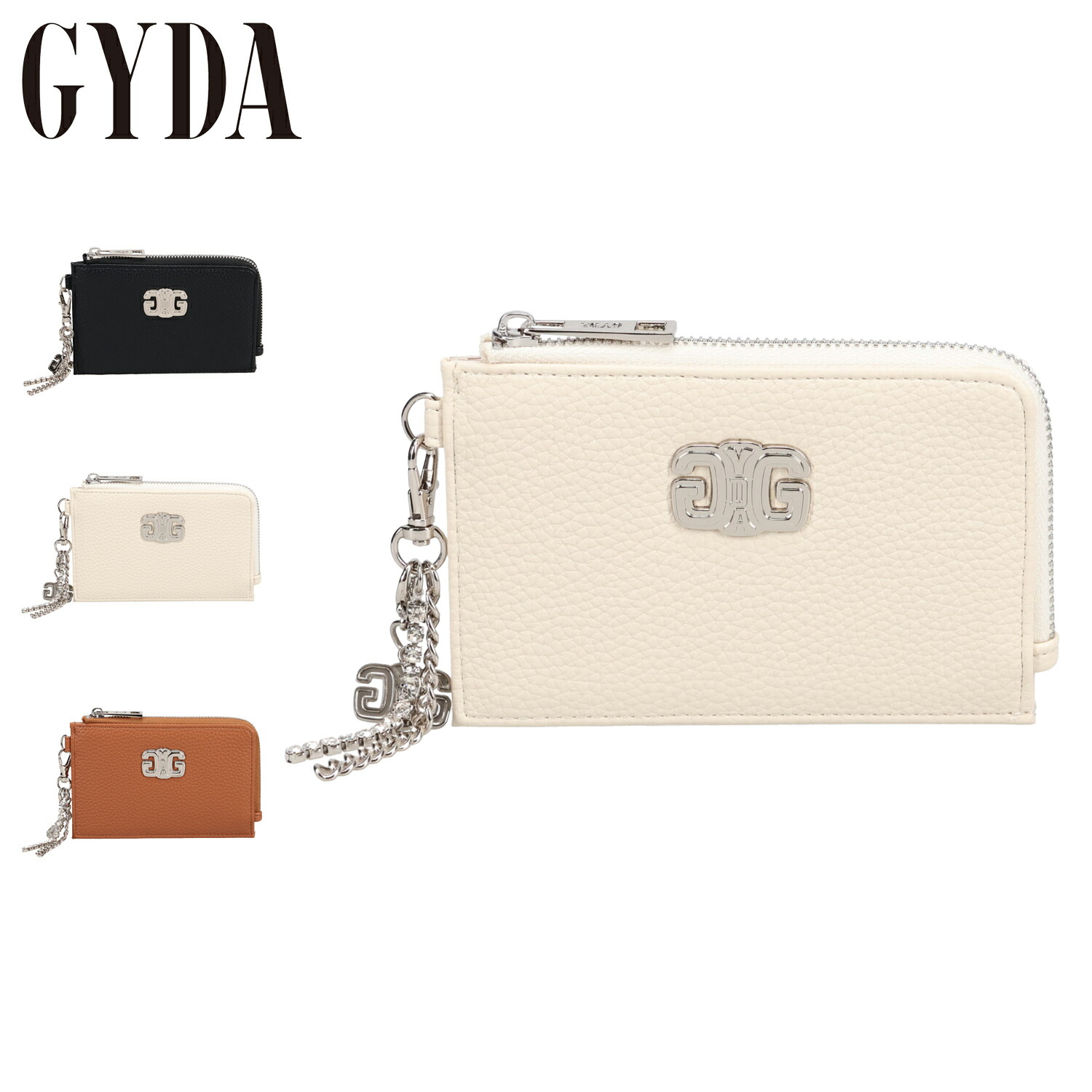 楽天市場】【最大10%OFFクーポン発行中 1/7 11:59まで】 GYDA ジェイダ 財布 コインケース 小銭入れ パスケース レディース 小さい  カード コインケ－ス ブラック アイボリー ブラウン 黒 GY-W344 : スニークオンラインショップ