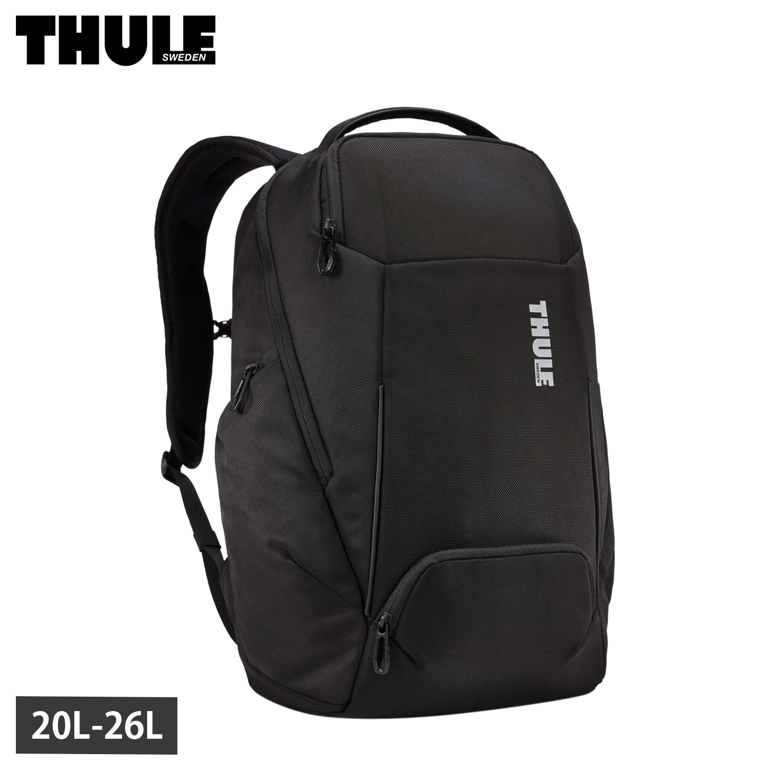 【最大1000円OFFクーポン発行中】 THULE スーリー リュック バッグ バックパック メンズ レディース 20L 23L 26L 軽量 撥水 旅行 A4 B4 PC収納 ACCENT BACKPACK ブラック 黒 3205380 3205381 3205384|シュガーオンラインショップ