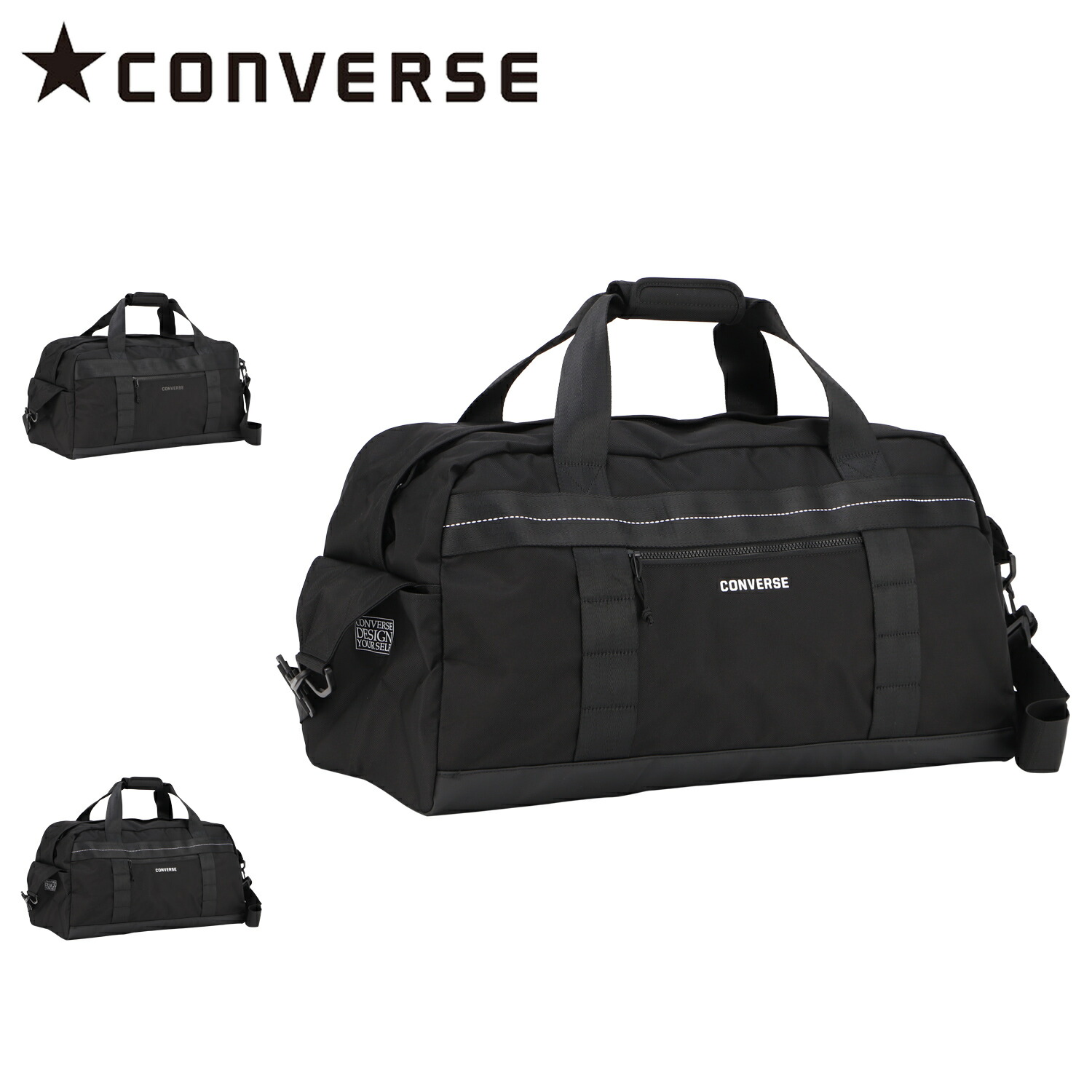 CONVERSE コンバース バッグ ボストンバッグ メンズ レディース 55L 修学旅行 小学生 大容量 撥水 軽量 BOSTON BAG ブラック 黒 20108-50 母の日