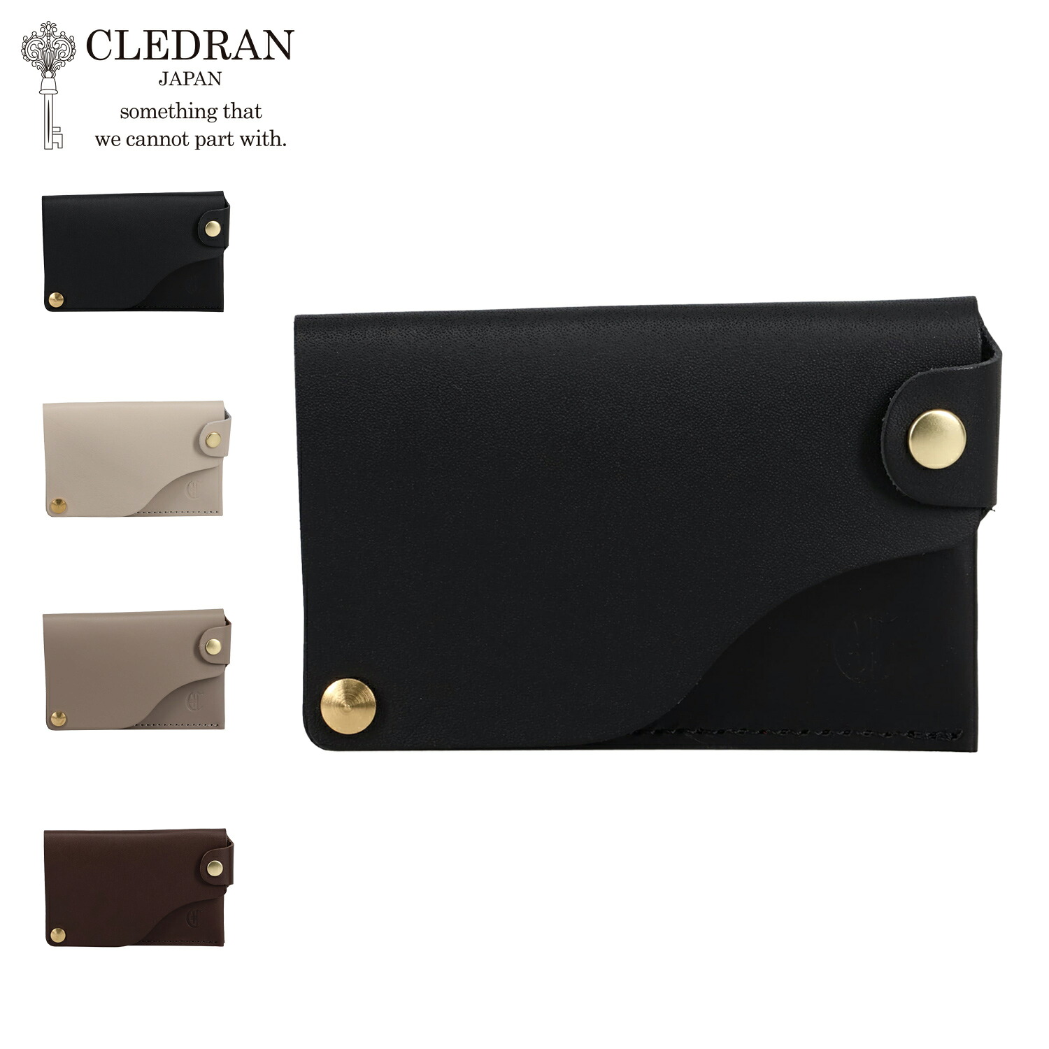 クレドラン CLEDRAN カードケース 名刺入れ メンズ レディース 薄型 本革 ARCH 2LAYERS CARDCASE ブラック ライト グレー ベージュ ブラウン 黒 CL3975