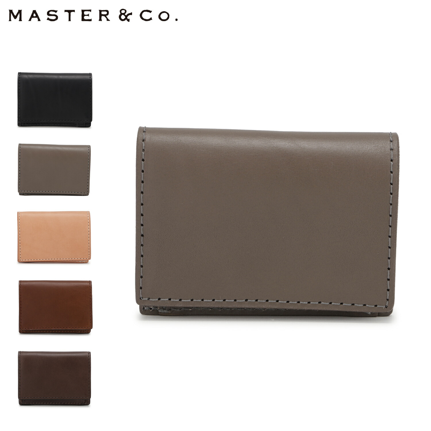 マスターアンドコー MASTER&Co. マスターアンドコー カードケース 財布 小銭入れ コインケース パスケース マネークリップ付き 二つ折り 札ばさみ ブッテロ メンズ レディース 本革 コンパクト MC1334 母の日
