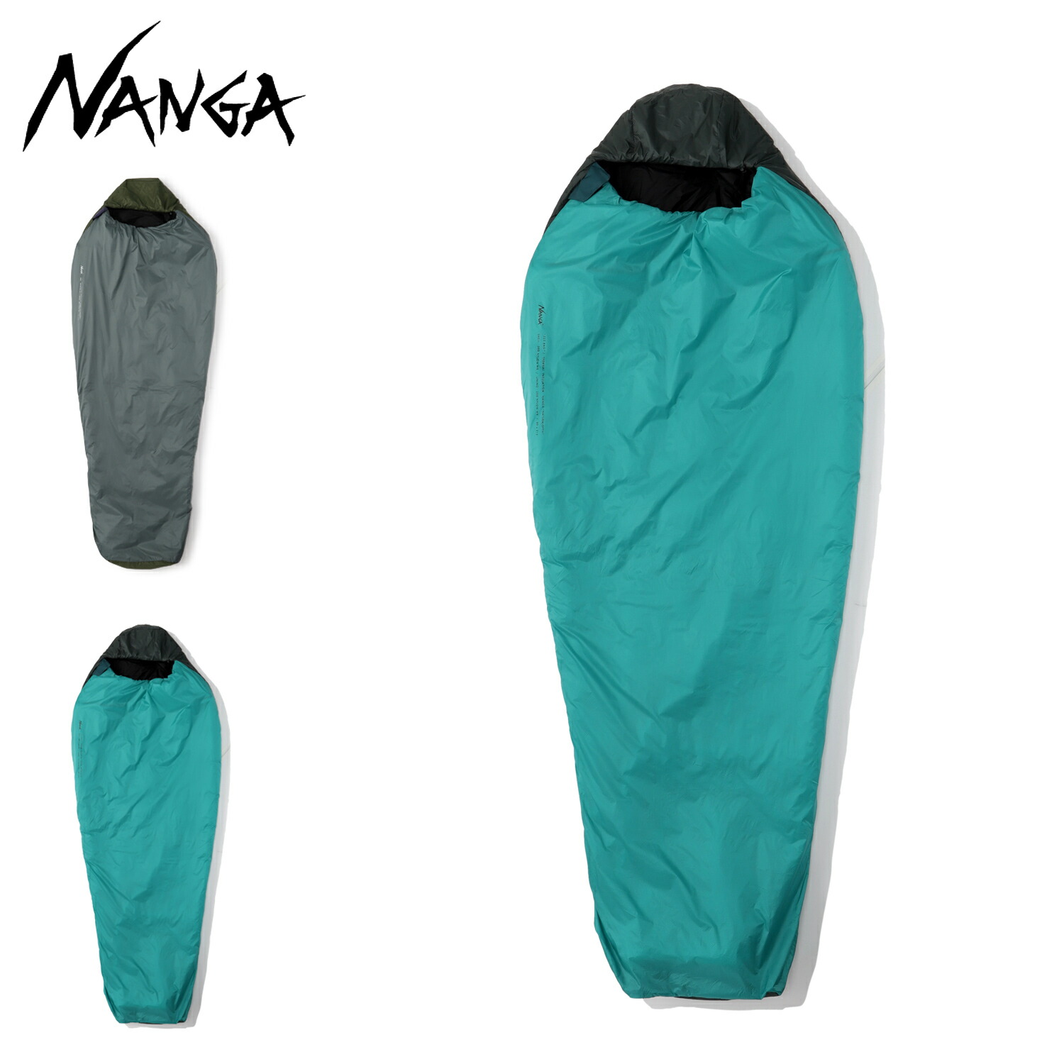 ナンガ NANGA 寝袋 シュラフ ねぶくろ メンズ レディース マミー型 コンパクト 撥水 ZZZ BAG 10 ネイビー グリーン N2600-2C091E