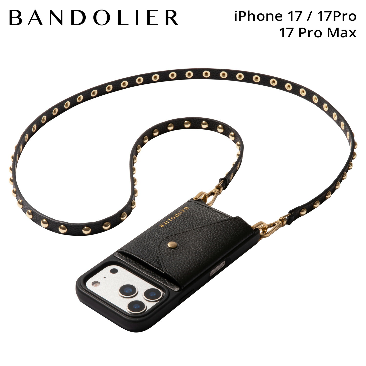 【最大1000円OFFクーポン発行中】 バンドリヤー BANDOLIER スマホショルダー iPhone17 17Pro 17Pro Max スマホケース アイフォン アニー ゴールド メンズ レディース ANNIE GOLD ブラック 黒 14ANN|シュガーオンラインショップ