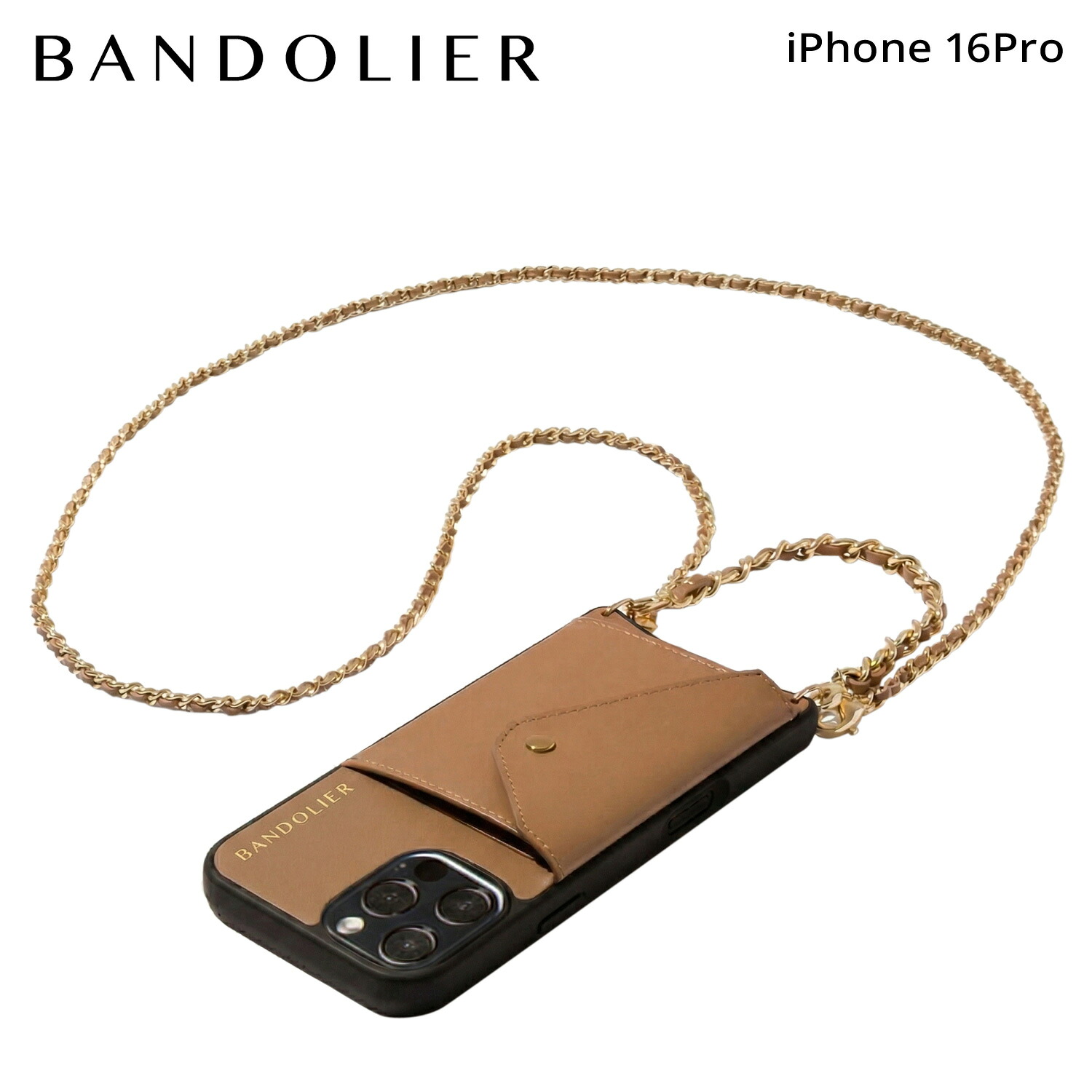 【最大1000円OFFクーポン発行中】 バンドリヤー BANDOLIER スマホショルダー iPhone16Pro スマホケース アイフォン リリー タン メンズ レディース LILY TAN ブラウン 14LIL｜シュガーオンラインショップ