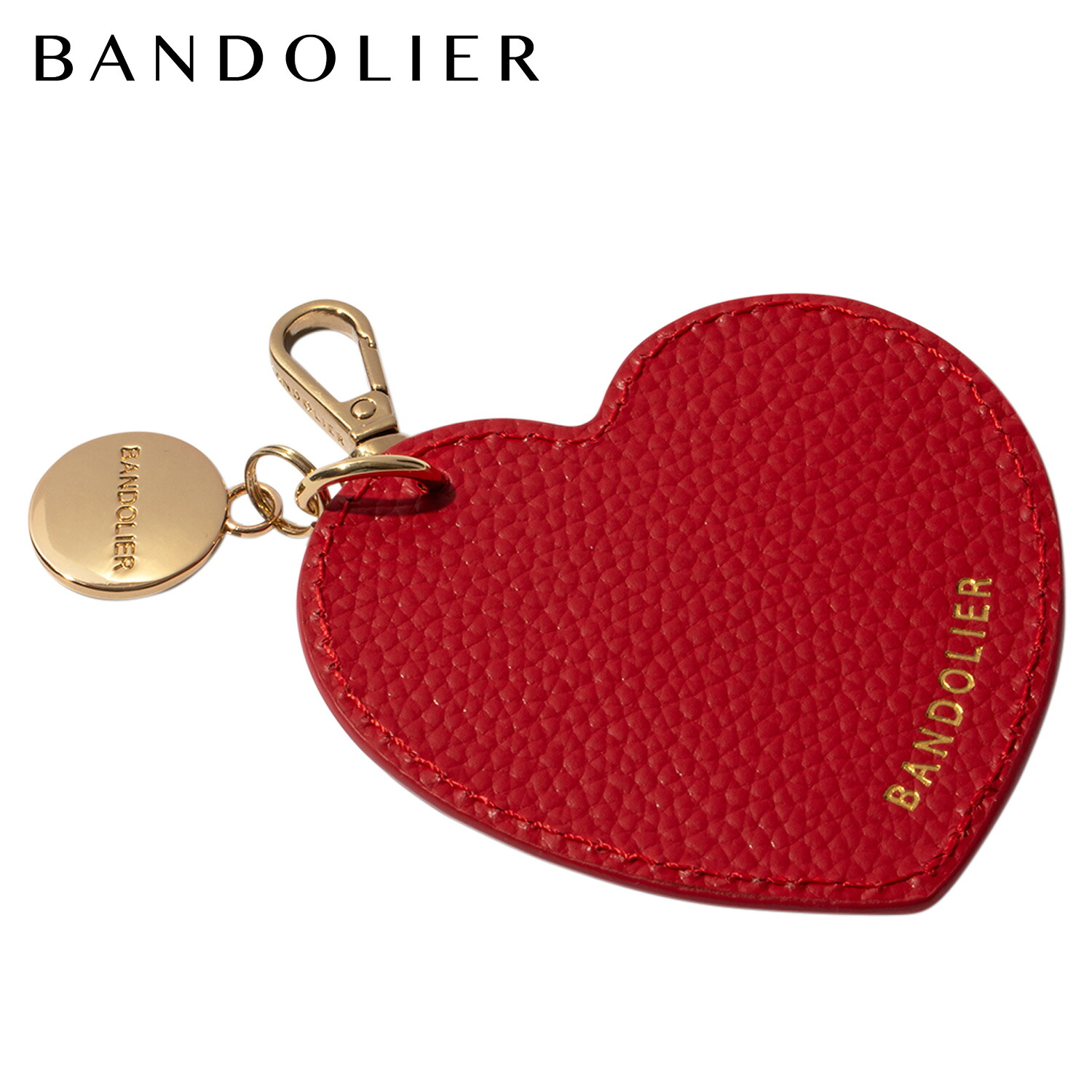 バンドリヤー BANDOLIER キーホルダー チャーム ハート ミラー 手鏡 スマホ 携帯 ミラーハートチャーム メンズ レディース MIRROR HEART CHARM RED レッド 29MHC 母の日
