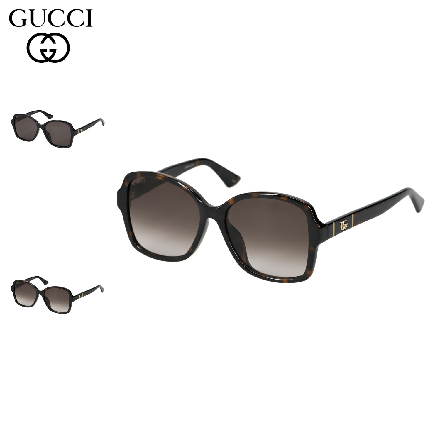 GUCCI グッチ サングラス レディース アジアンフィット UVカット 紫外線対策 SUNGLASSES ブラック ブラウン 黒 GG0765SA 母の日