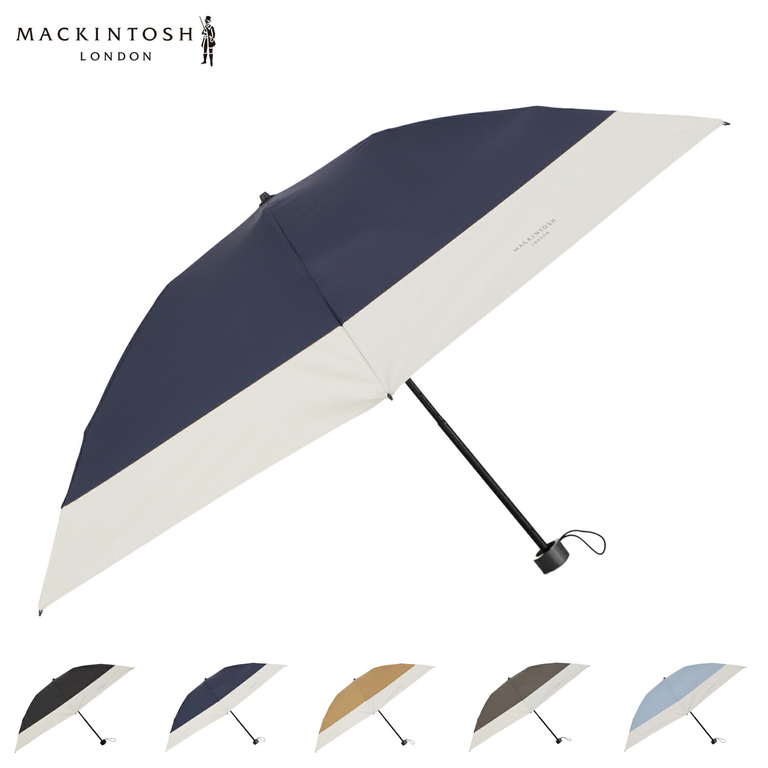 MACKINTOSH LONDON マッキントッシュロンドン 日傘 折りたたみ傘 晴雨兼用パラソル レディース 遮光 遮熱 UVカット 軽量 チャコール ネイビー キャメル ブラウン サックス 1ML 27708｜シュガーオンラインショップ 12,210円