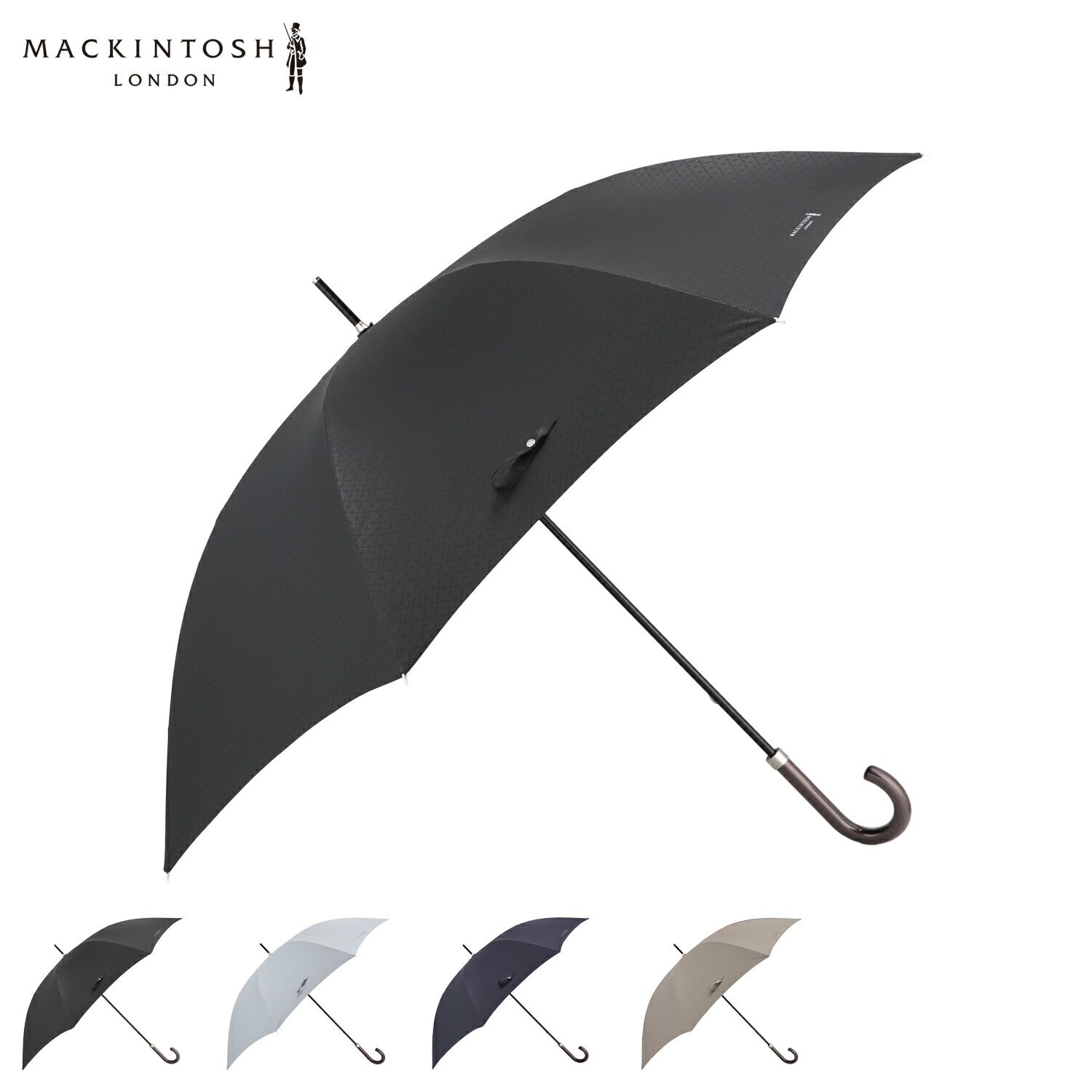 【最大1000円OFFクーポン発行中】 MACKINTOSH LONDON マッキントッシュロンドン 雨傘 長傘 メンズ 大きめ ブラック グレー ネイビー ブラウン 1ML 14204|シュガーオンラインショップ