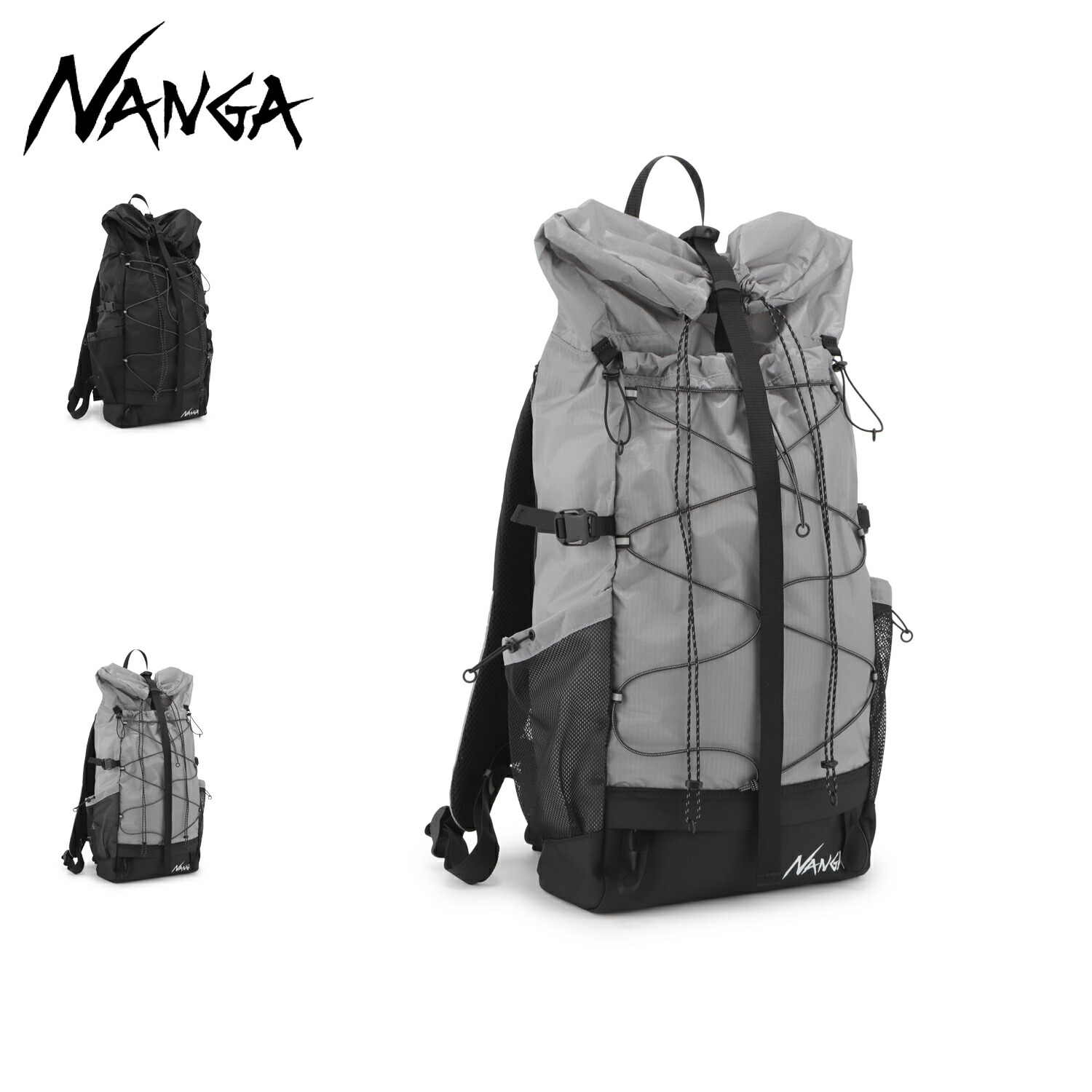 【最大1000円OFFクーポン発行中】 ナンガ NANGA リュック バッグ バックパック メンズ レディース 25L 30L 大容量 軽い 軽量 機内持ち込み サイズ FIBERMAX TUL BACKPACK ブラック グレー 黒 N2610-3M011Z|シュガーオンラインショップ