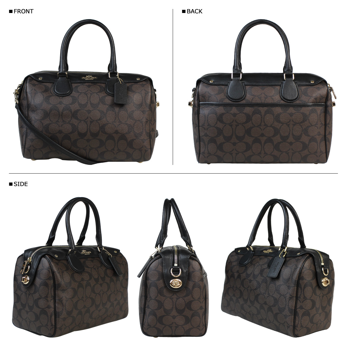 Sugar Online Shop: COACH coach bag Boston bag handbag 2WAY F36187 brown black black Lady&#39;s ...