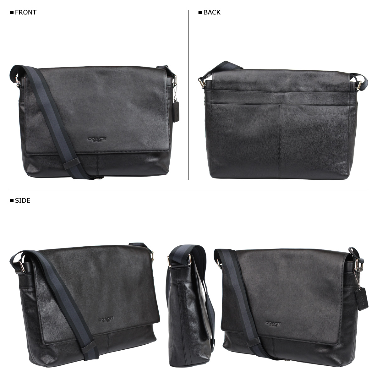 Sugar Online Shop: Coach COACH men&#39;s Messenger bag shoulder bag F71726 black Sullivan leather ...