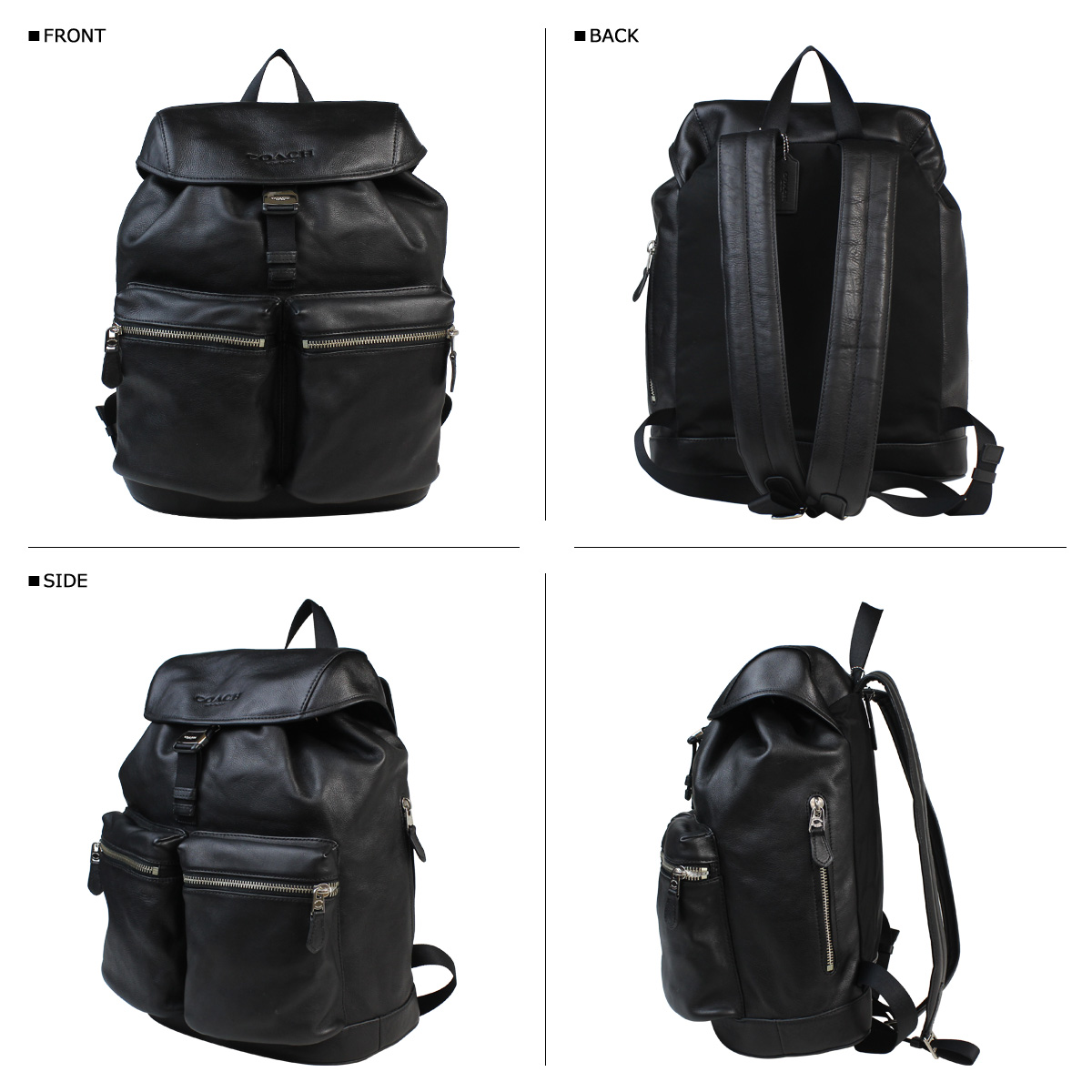Sugar Online Shop: Coach COACH mens rucksack backpack F71728 black smooth leather v | Rakuten ...