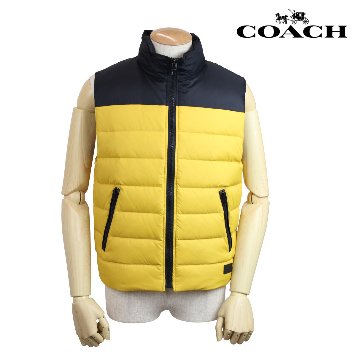 Sugar Online Shop: Coach COACH men&#39;s best vest f65643 gold DOWN VEST | Rakuten Global Market