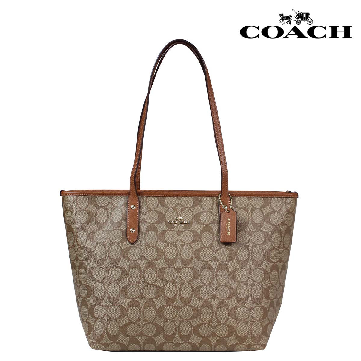 Sugar Online Shop: COACH coach bag tote bag F36876 khaki / saddle ladies | Rakuten Global Market