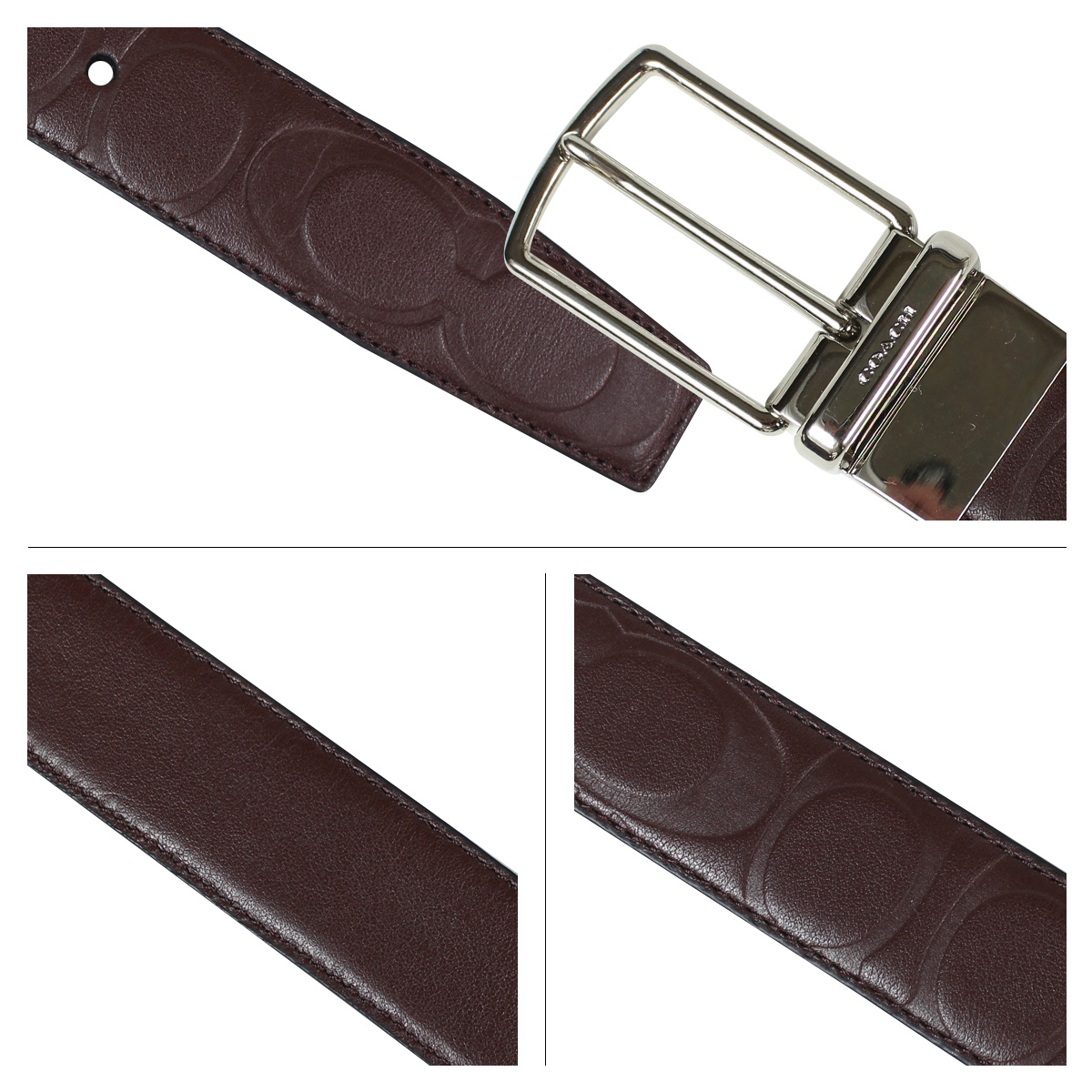 Sugar Online Shop: Coach COACH men&#39;s belts leather belt reversible leather F64827 Brown [9/21 ...