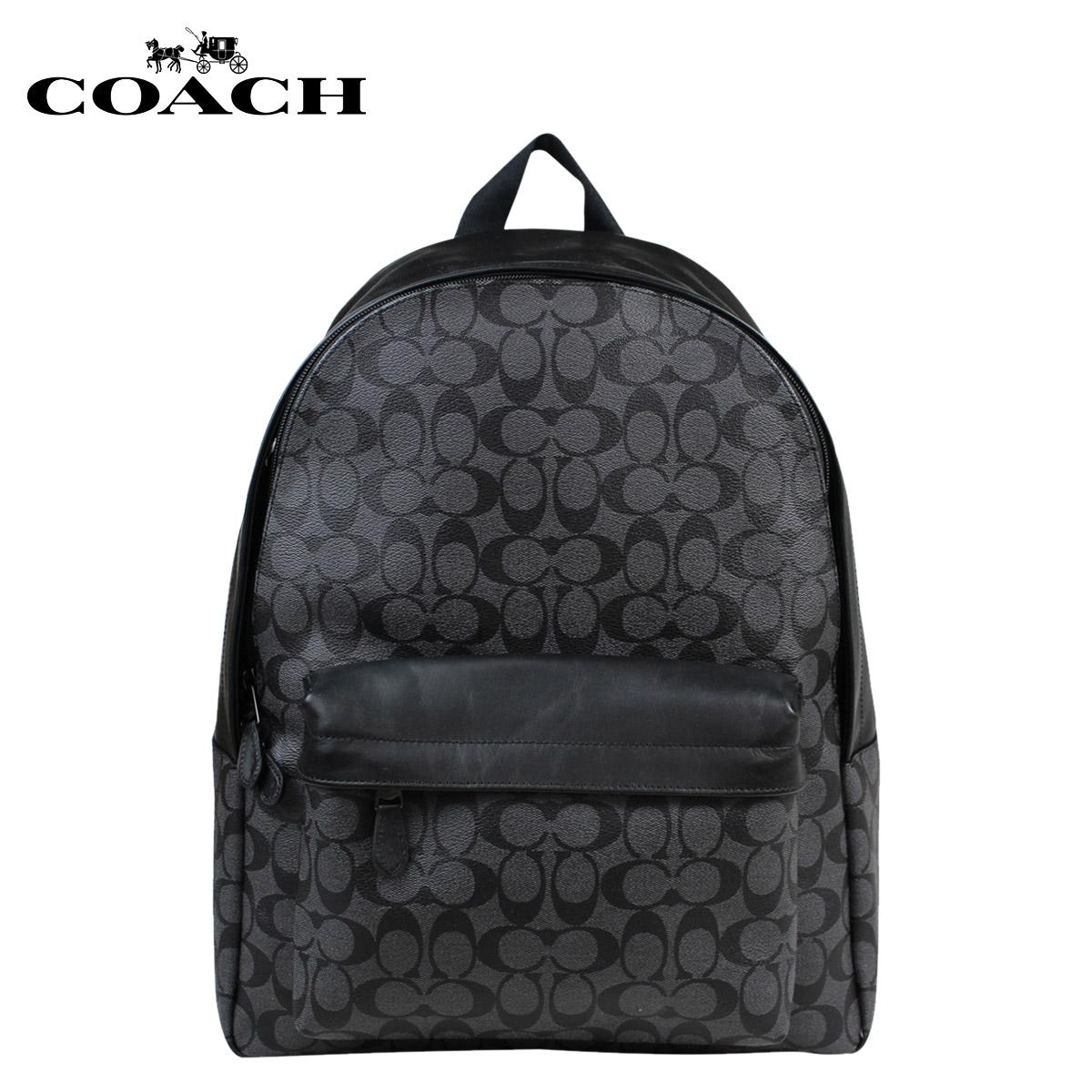 Sugar Online Shop: COACH coach mens bag rucksack backpack F55398 charcoal / black [9/6 new in ...