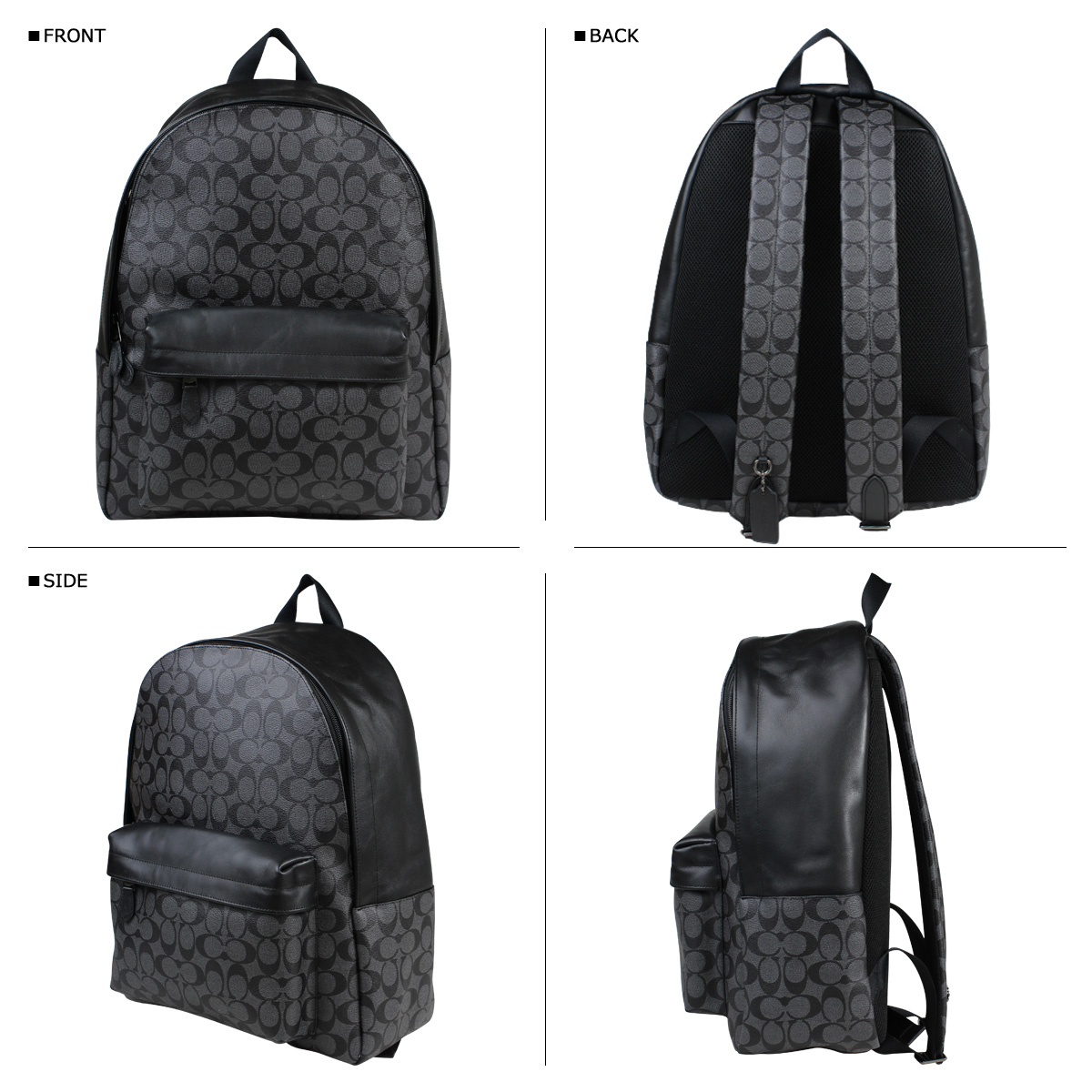 Sugar Online Shop: COACH coach mens bag rucksack backpack F55398 charcoal / black [9/6 new in ...