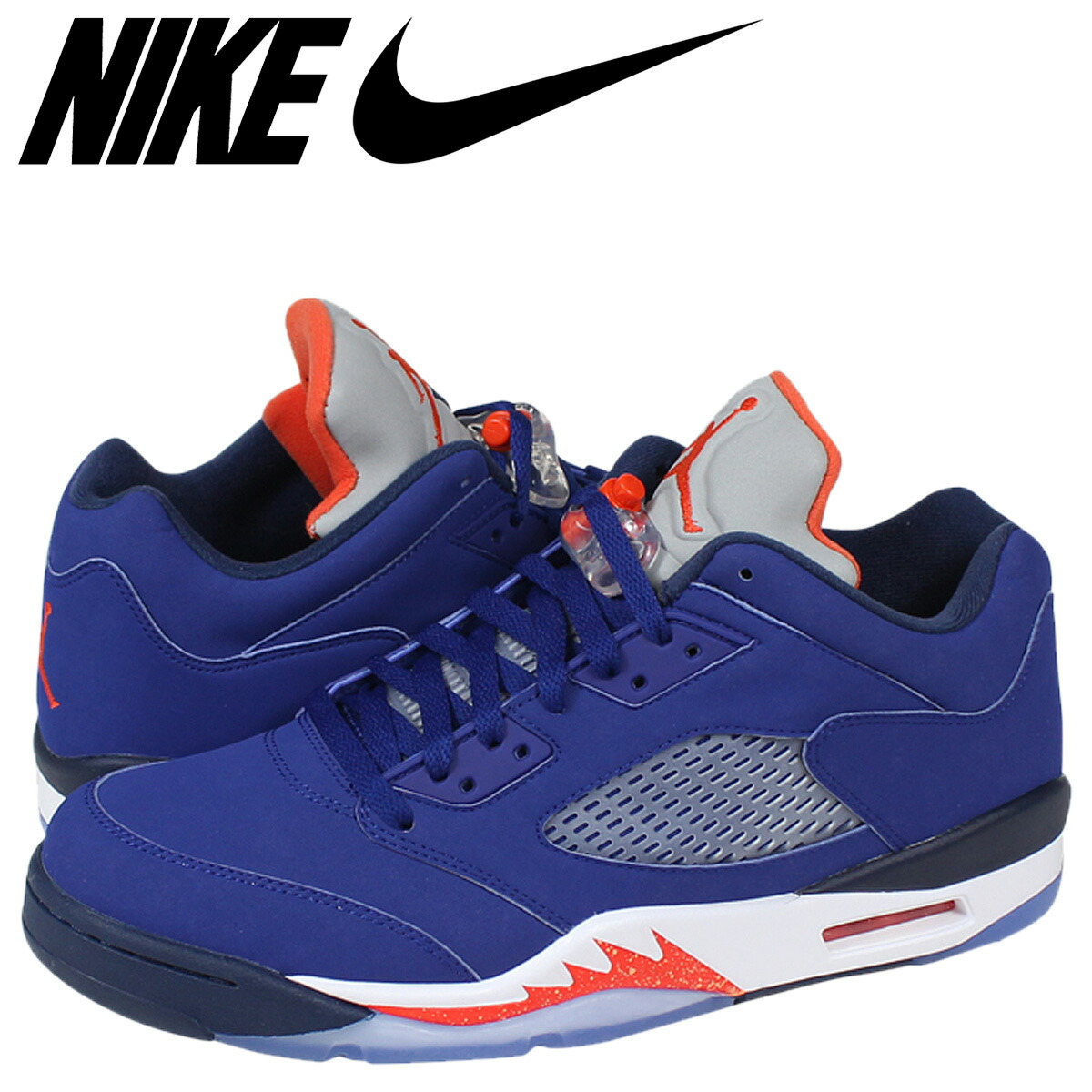 送料無料 ブルー ロー あす楽対応 28cm 30cm ナイキ Air Nike スニーカー エアジョーダン Air Jordan Nike ナイキ エアジョーダン 5 レトロ ロー スニーカー Air Jordan 5 Retro Low Knicks 417 ニックス メンズ 靴 ブルー Zzi シュガーオンラインショップ