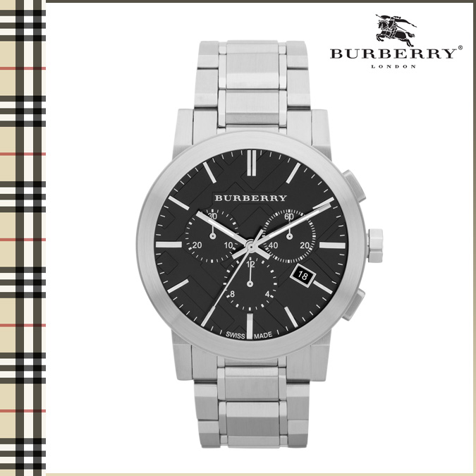 burberry watch mens silver