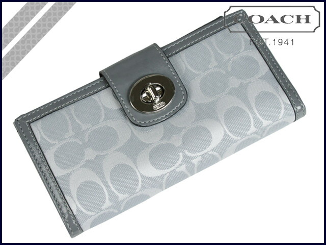 gray coach wallet