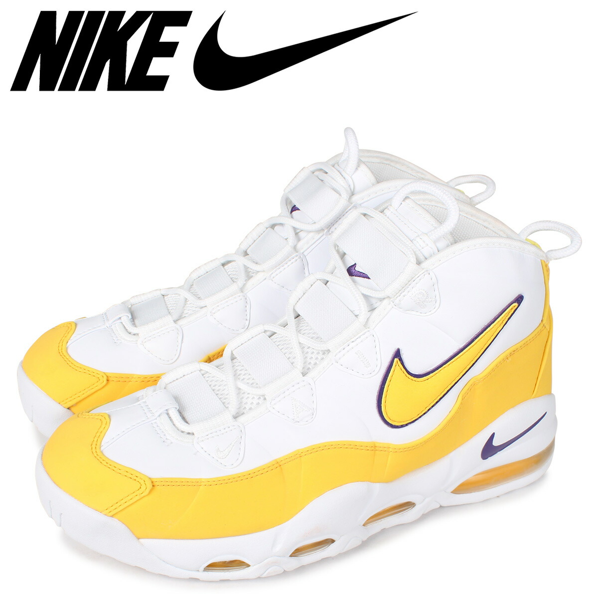 お歳暮 最大600円offクーポン 訳あり Nike ナイキ エアマックス アップテンポ 95 スニーカー メンズ Air Max Uptempo 95 Lakers ホワイト 白 Ck02 102 返品不可 流行に Www Tepezala Gob Mx