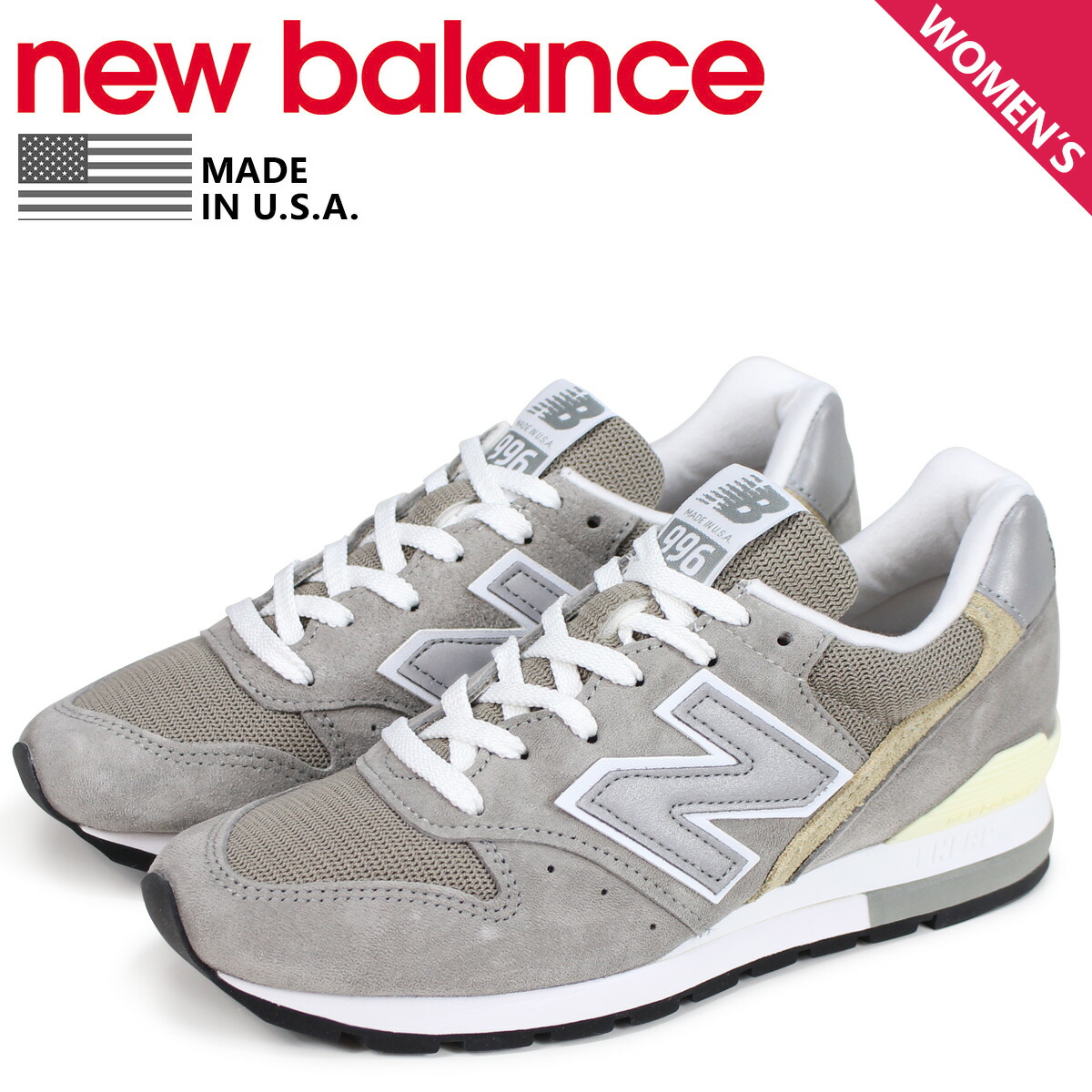 注目ブランド 最大600円offクーポン 訳あり New Balance ニューバランス 996 スニーカー レディース Dワイズ Made In Usa グレー M996gy 返品不可 シュガーオンラインショップ 受賞店舗 Momentos Em Uy