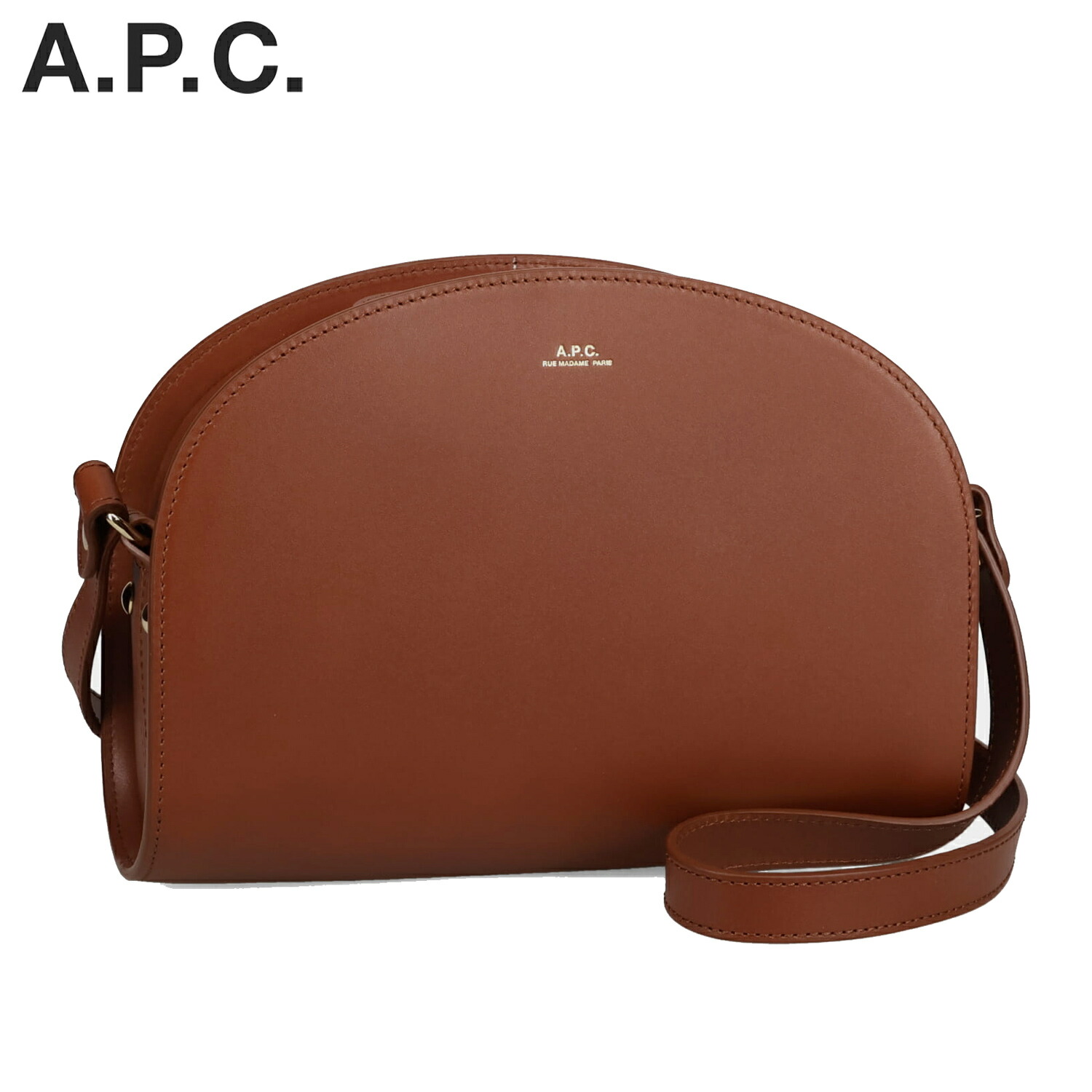 【訳あり】 アーペーセー A.P.C. ハーフムーン バッグ ショルダーバッグ レディース 斜めがけ 軽量 SAC DEMI-LUNE ブラウン PXAWVF61048 【返品不可】 母の日