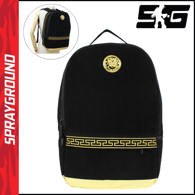 black and gold backpack