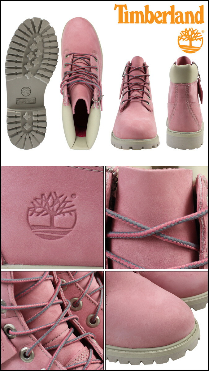 pink timberlands junior